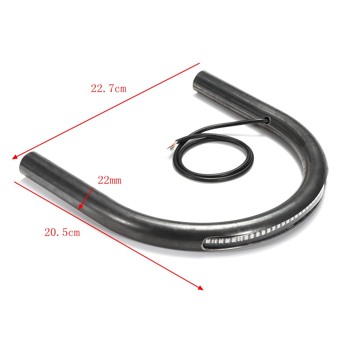 22mm-Universal-Rear-Seat-Frame-Hoop-Loop-LED-Turn-Singal-Brake-Lights-End-Flat-1280661