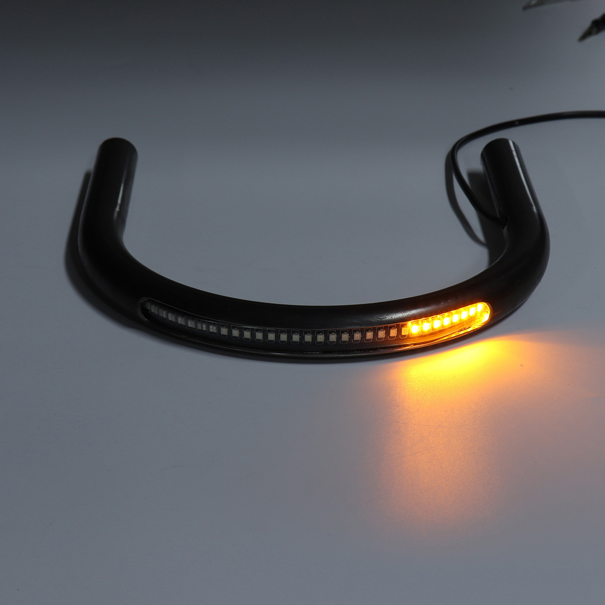 22mm-Universal-Rear-Seat-Frame-Hoop-Loop-LED-Turn-Singal-Brake-Lights-End-Flat-1280661