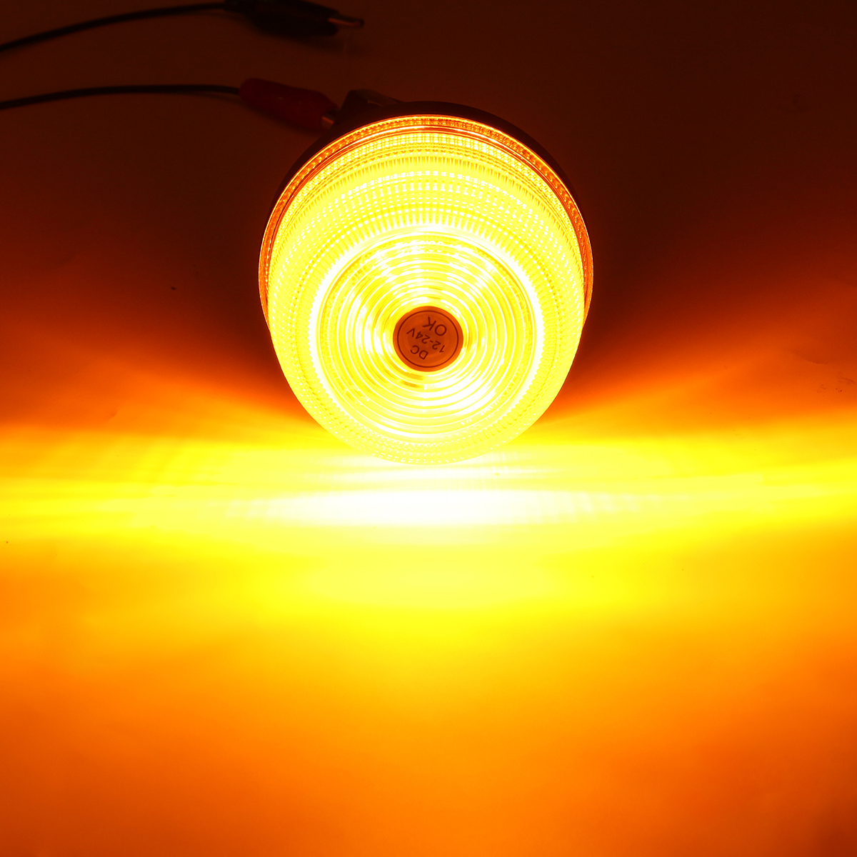 2412V-Vehicle-Roof-Amber-Flashing-Emergency-Strobe-Warning-Light-DIN-Pole-Mount-1812698