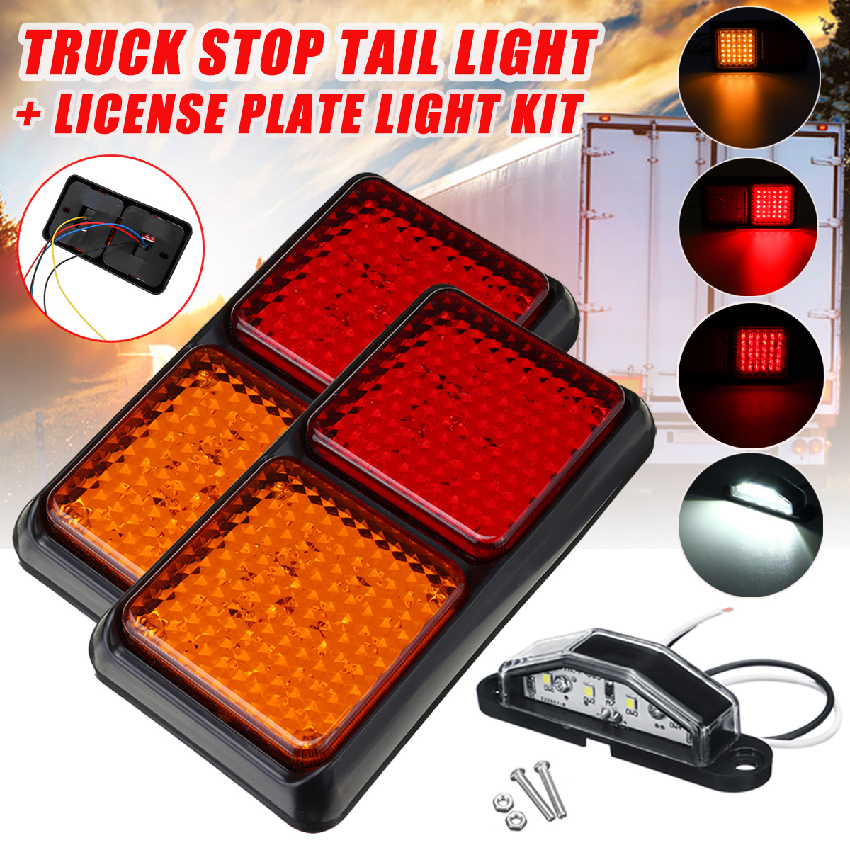 2PCS-12V-72LED-Truck-Stop-Tail-Rear-Lights-Turn-Signal-Lamp--License-Plate-Light-Kit-1764201