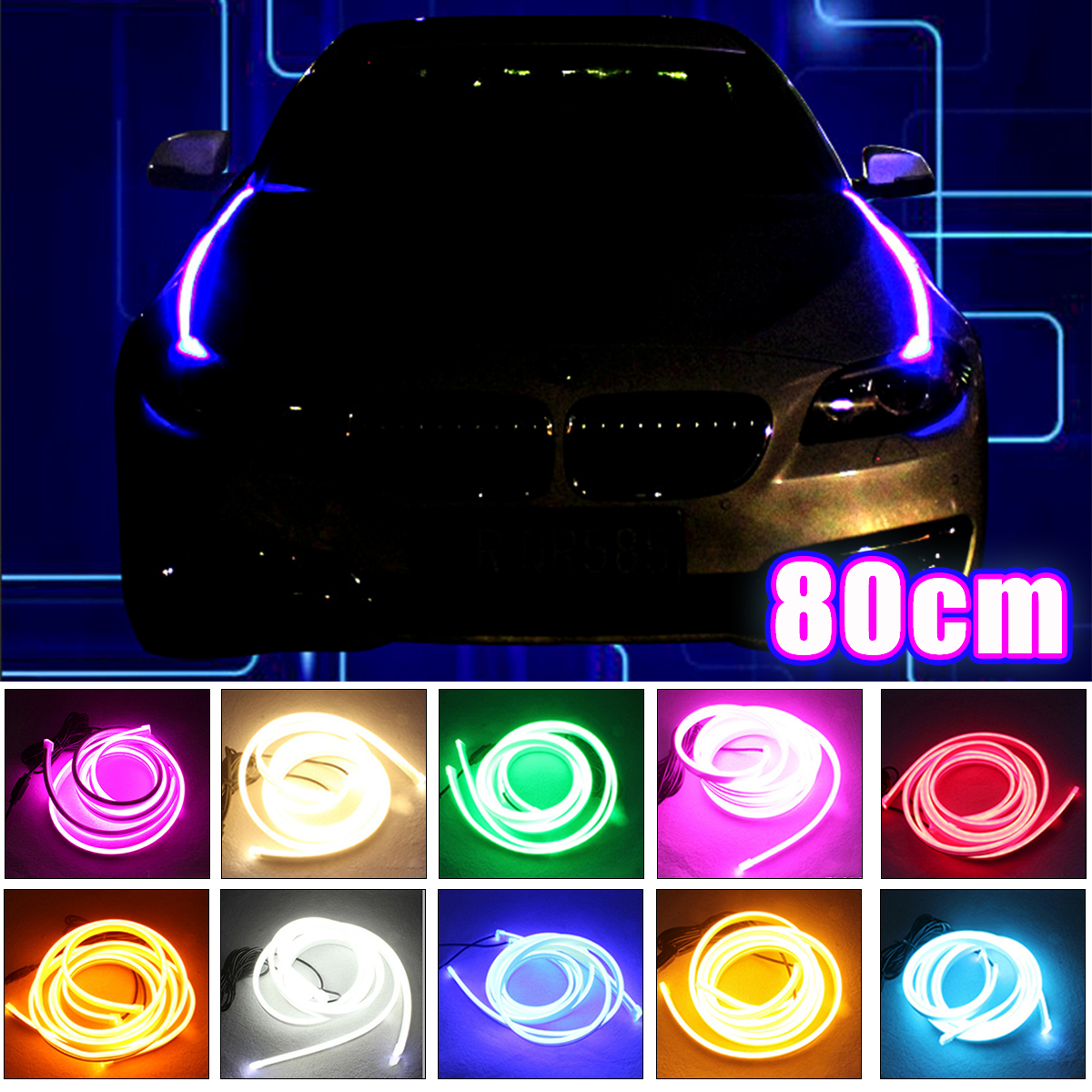2PCS-Hood-LED-Light-Strip-Grilles-Under-Spoiler-Scanning-LED-Knight-Rider-1825308