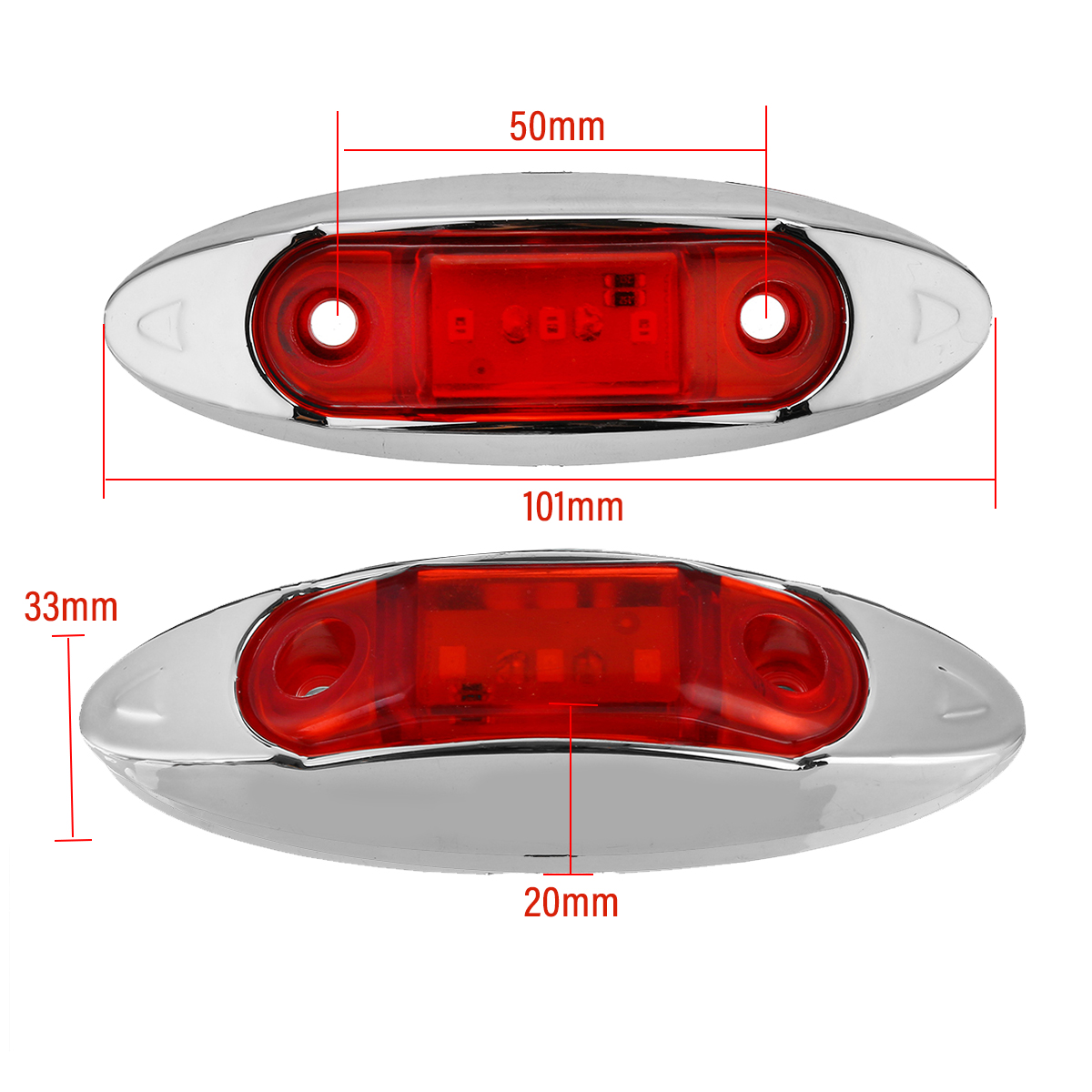 2Pcs-Red-3LED-24V-Side-Marker-Indicator-Light-Clearance-Lamp-Truck-Trailer-Lorry-Van-1715200