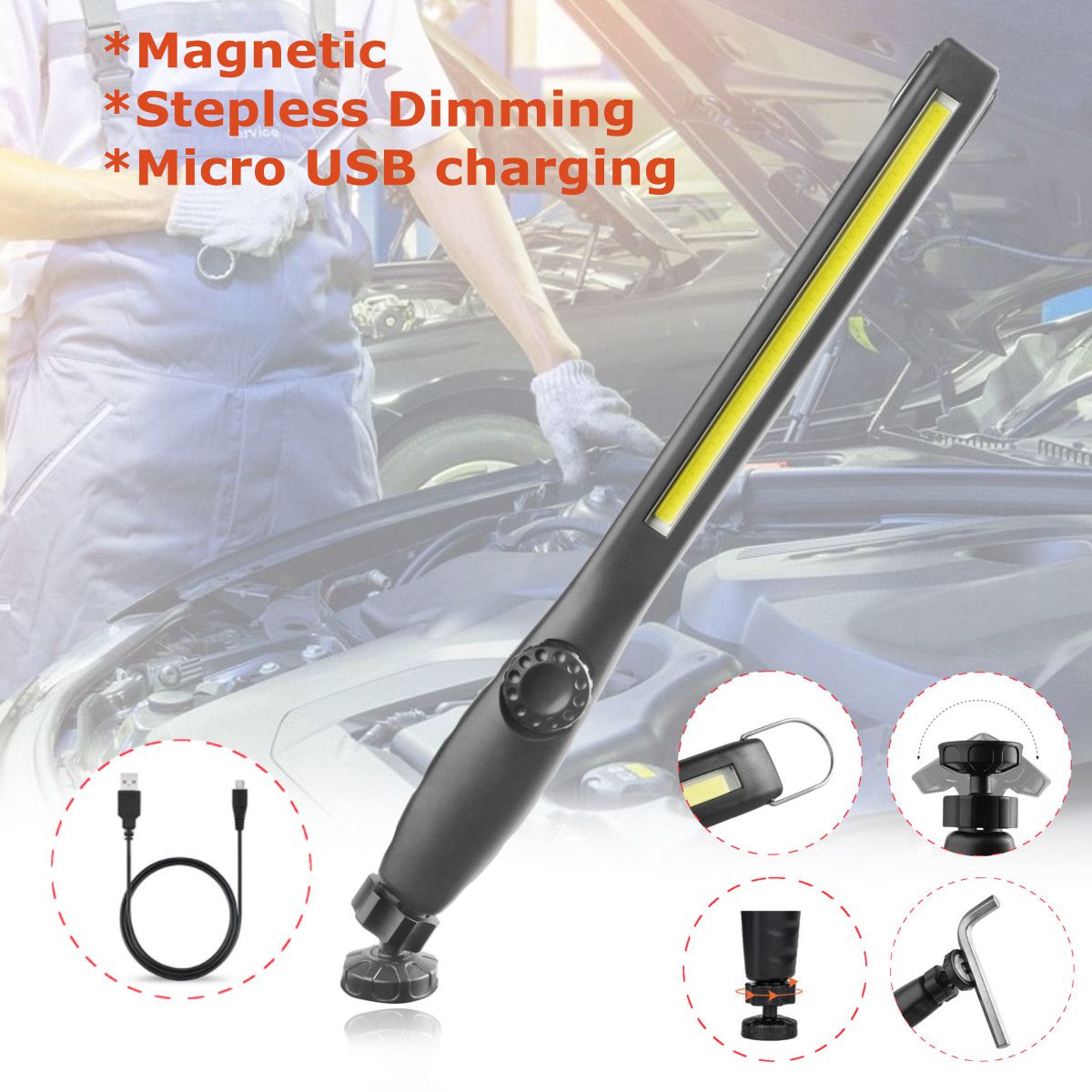 360deg-Magnetic-COB-LED-Work-Light-Dimming-Spiral-Switch-Non-Polar-Revolving-Batter-Indicator-1471324