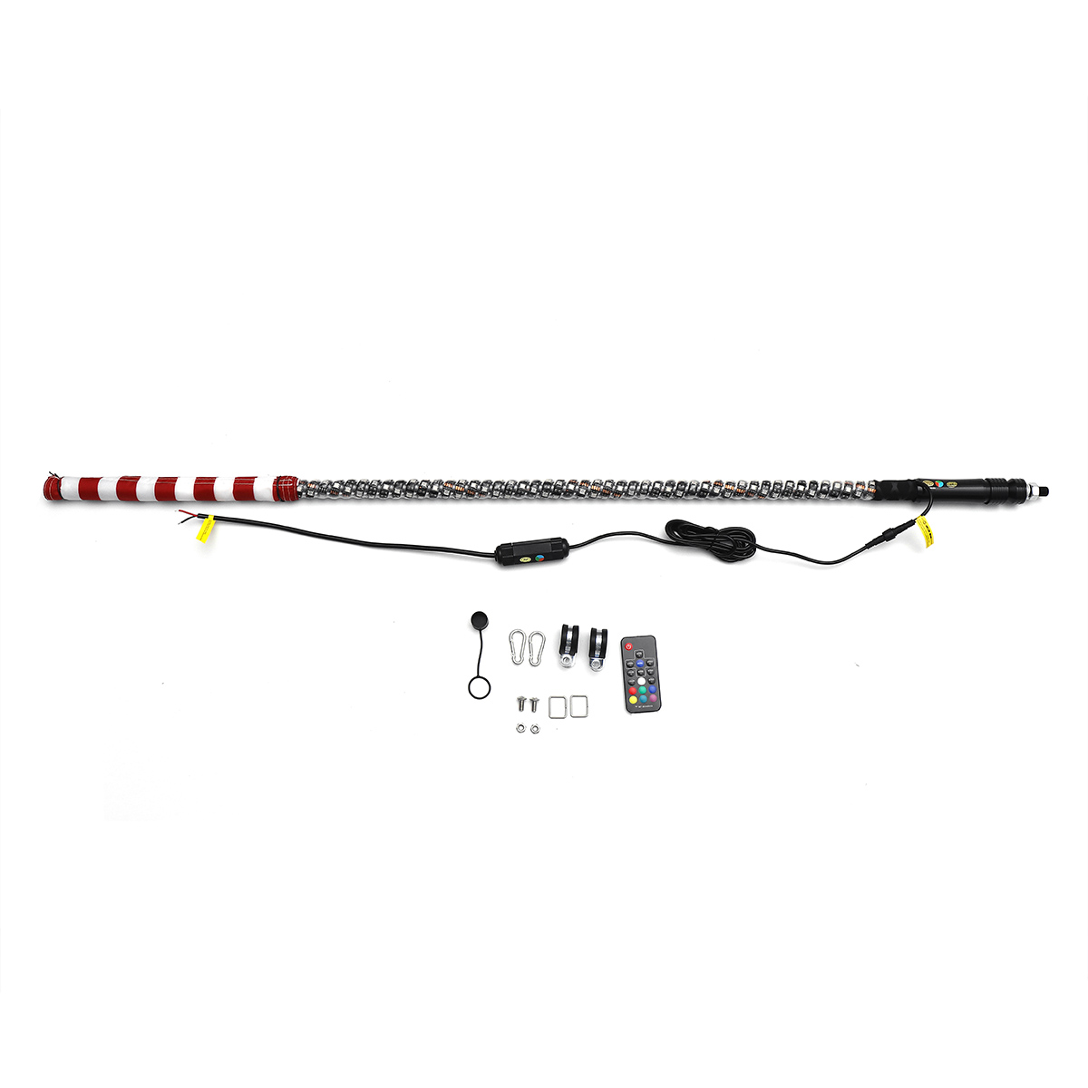 45ft-Lighted-LED-Car-Whip-Lights-5050RGB-Flagpole-Lamp-wFlag--Remote-For-Jeep-ATV-UTV-1613685