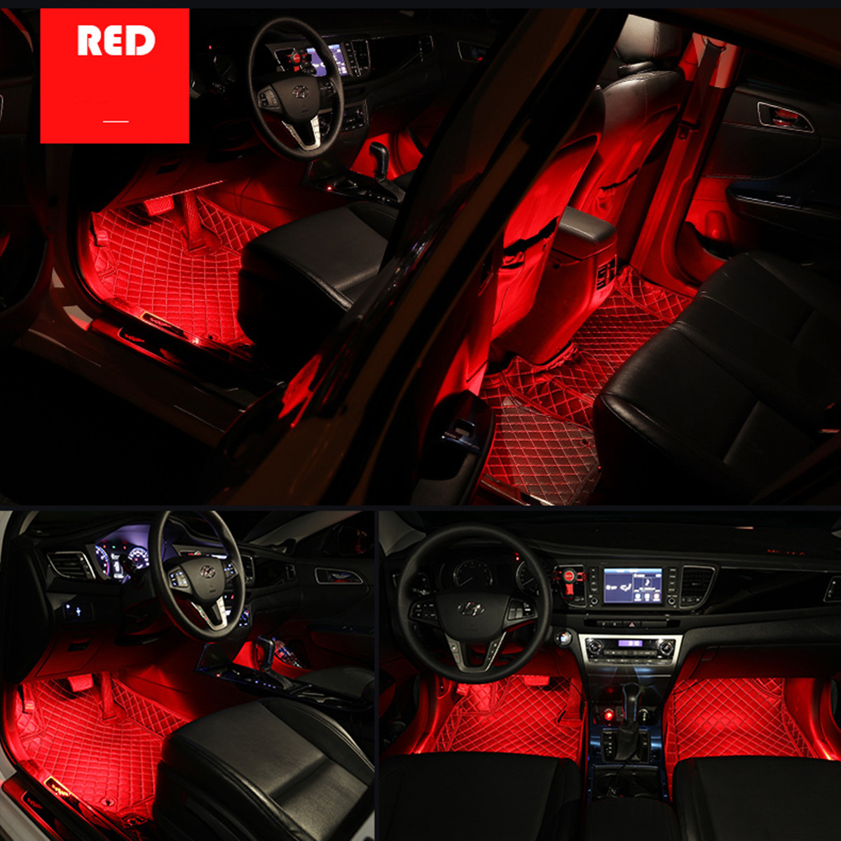 4PCS-12-LED-Strip-Light-RGB-Voice--APP-Control-Fairy-Lights-Lamp-Party-Waterproof-1751750