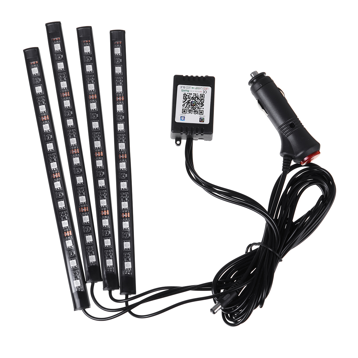 4PCS-12-LED-Strip-Light-RGB-Voice--APP-Control-Fairy-Lights-Lamp-Party-Waterproof-1751750