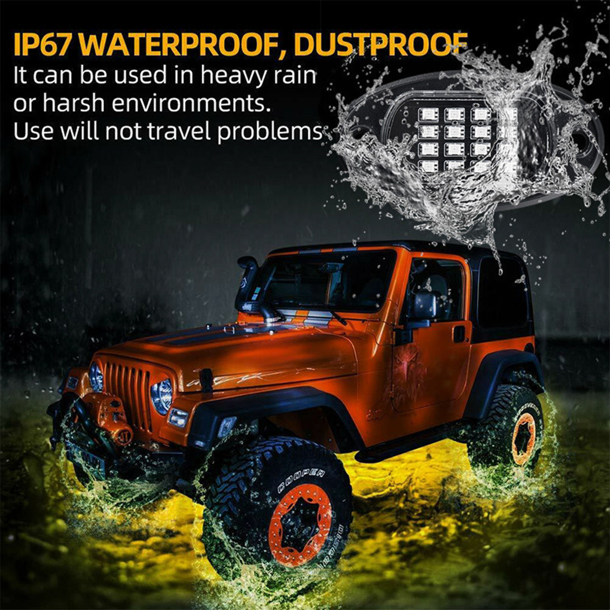 4PCS-12V-RGB-LED-Mini-Rock-Light-Under-Body-Lamp-Turn-Signal-Break-Voice-RF-Remote-Control-For-Car-M-1733556