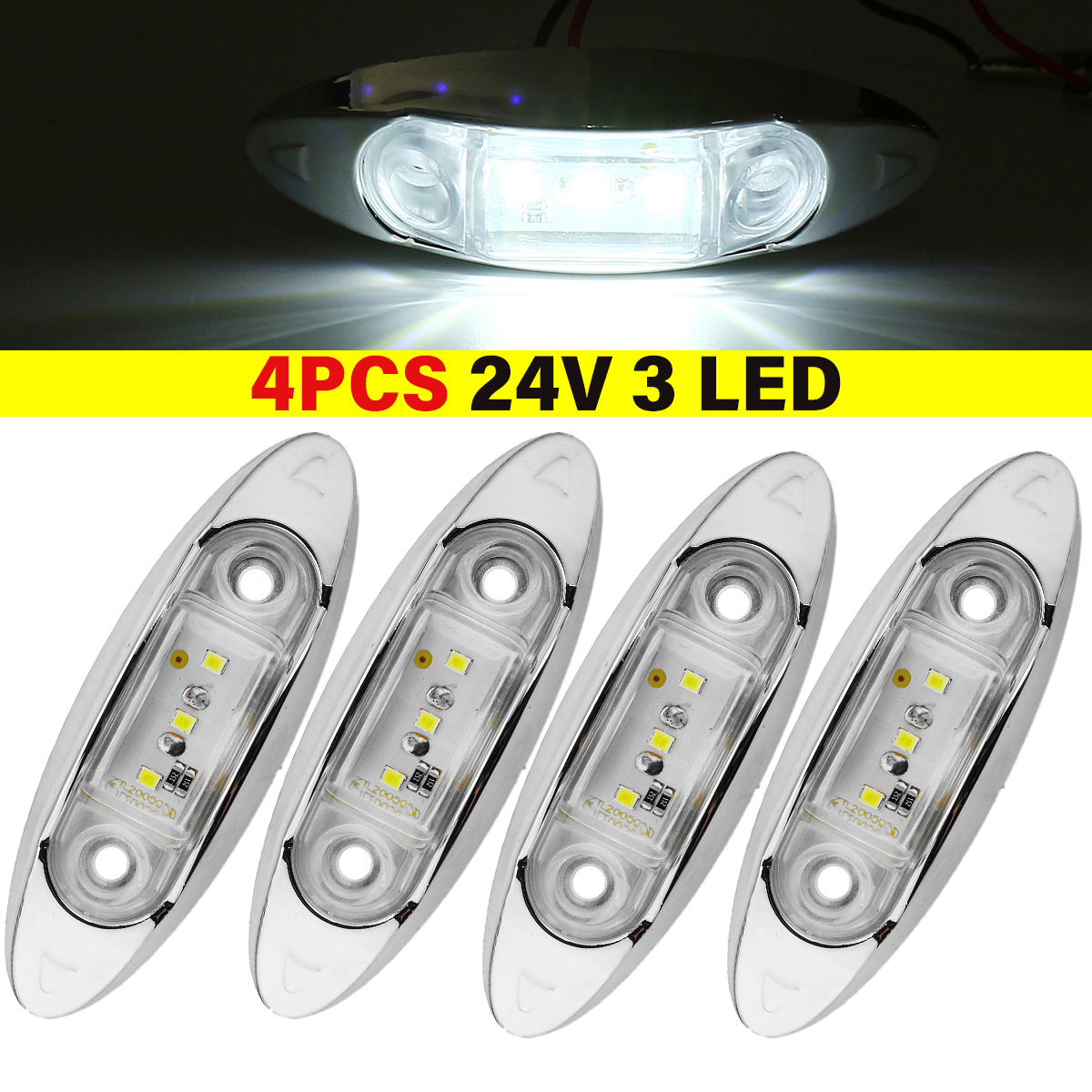 4Pcs-White-3LED-24V-Side-Marker-Indicator-Light-Clearance-Lamp-Truck-Trailer-Lorry-Van-1715152