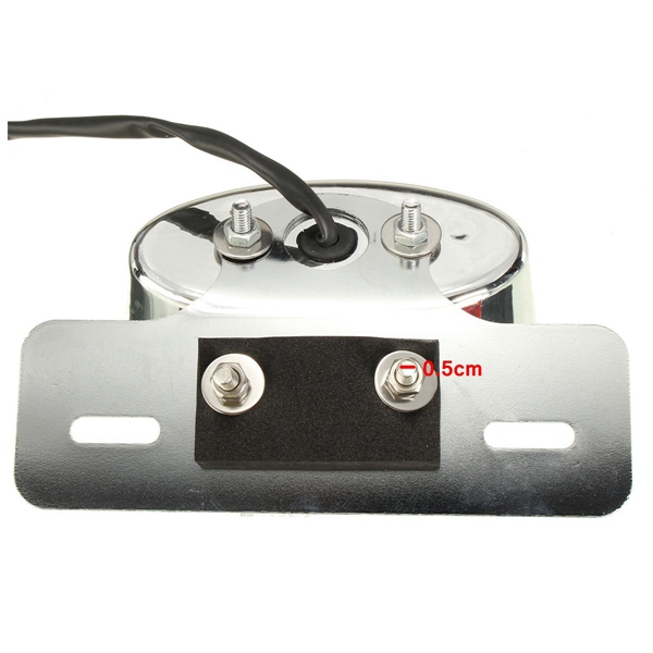 5W-Motorcycle-Rear-Cat-Eye-Brake-Tail-Light-Red-Lens-With-Chrome-Number-Plate-Bracket-1016233