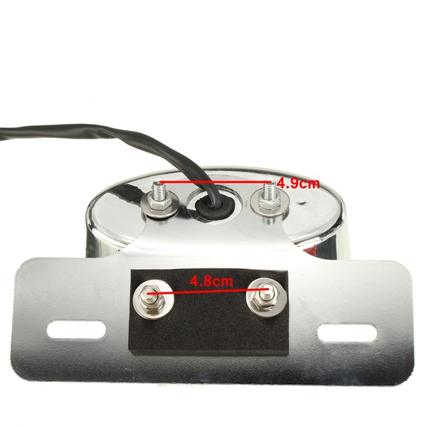 5W-Motorcycle-Rear-Cat-Eye-Brake-Tail-Light-Red-Lens-With-Chrome-Number-Plate-Bracket-1016233