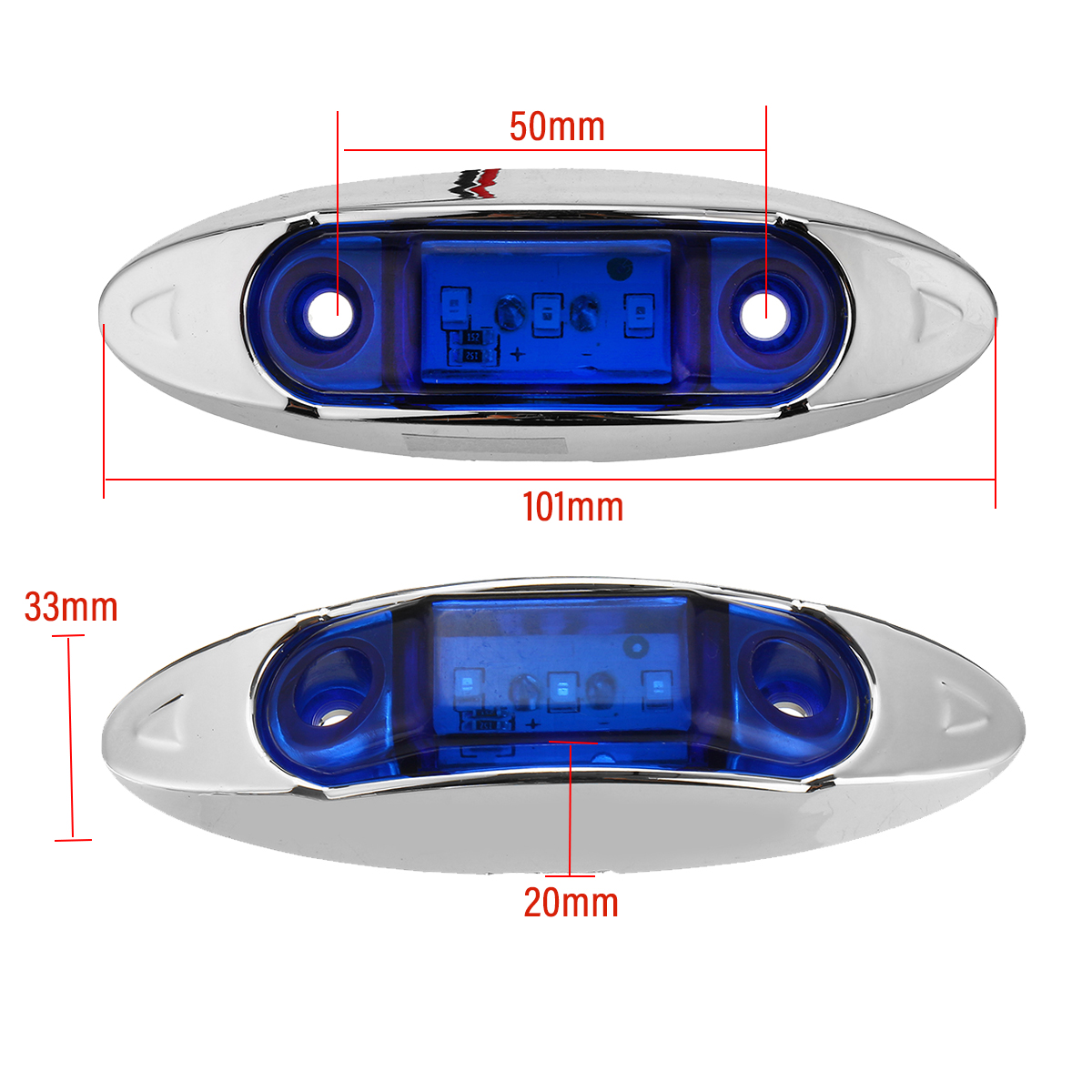 6Pcs-Blue-3LED-24V-Side-Marker-Indicator-Light-Clearance-Lamp-Truck-Trailer-Lorry-Van-1714905