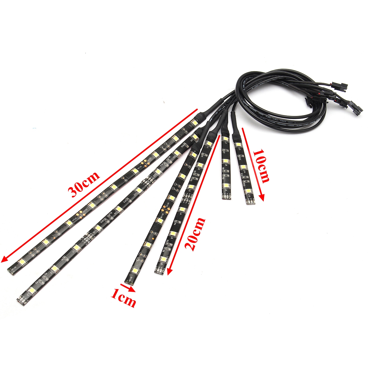 6x-White-18LEDs-Wireless-Remote-Car-Motorcycle-Frame-Lights-Flexible-Neon-Strips-1125870