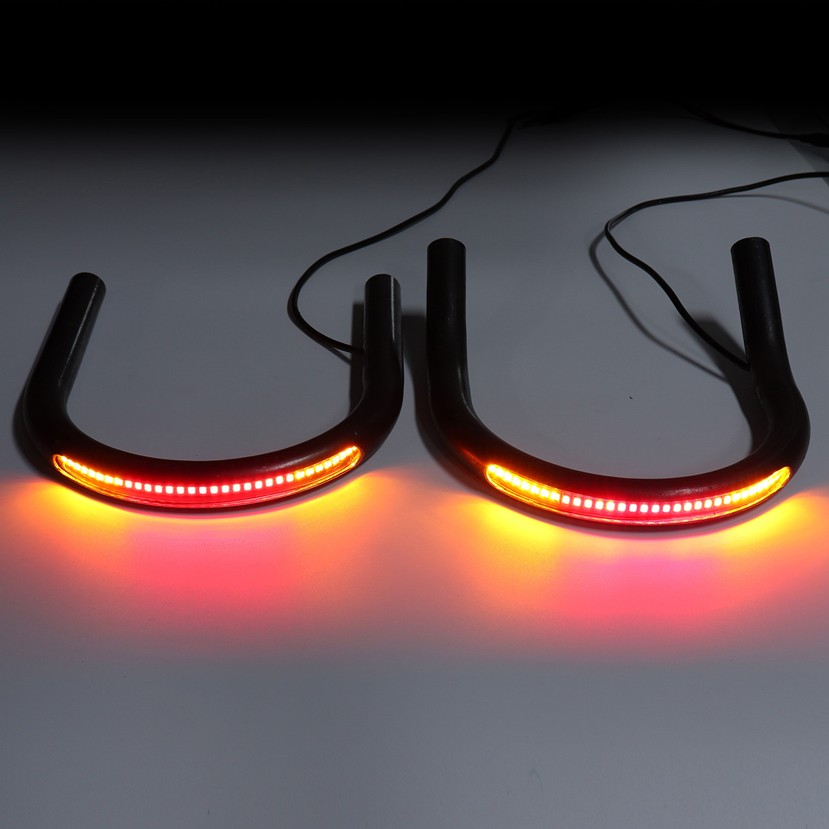 78inch-Tube-Black-Cafe-Racer-Seat-Frame-Hoop-Brat-Loop-LED-Brake-Turn-Singal-Lights-1446755