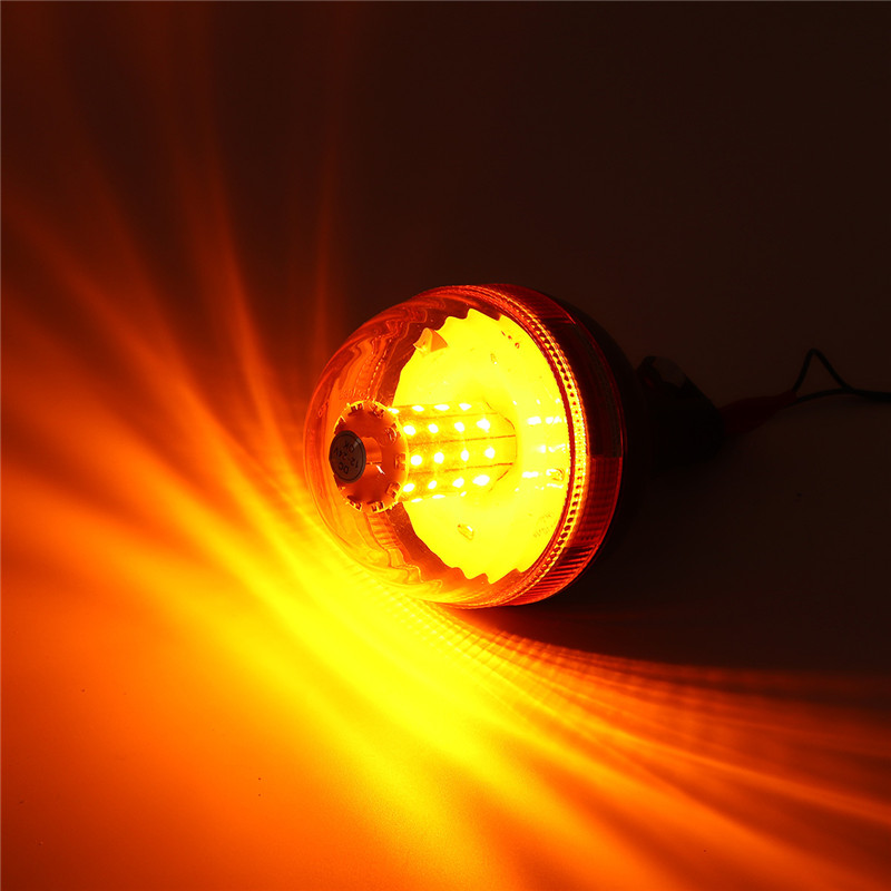 LED-Rotating-Flashing-Amber-Beacon-Boat-Truck-Tractor-Warning-Light-DC12-24V-IP65-1673207
