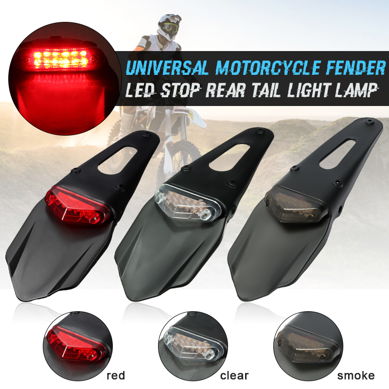 Motorcycle-Fenders-12-LED-Lamp-Stop-Break-Rear-Tail-Red-Light-Universal-1052091