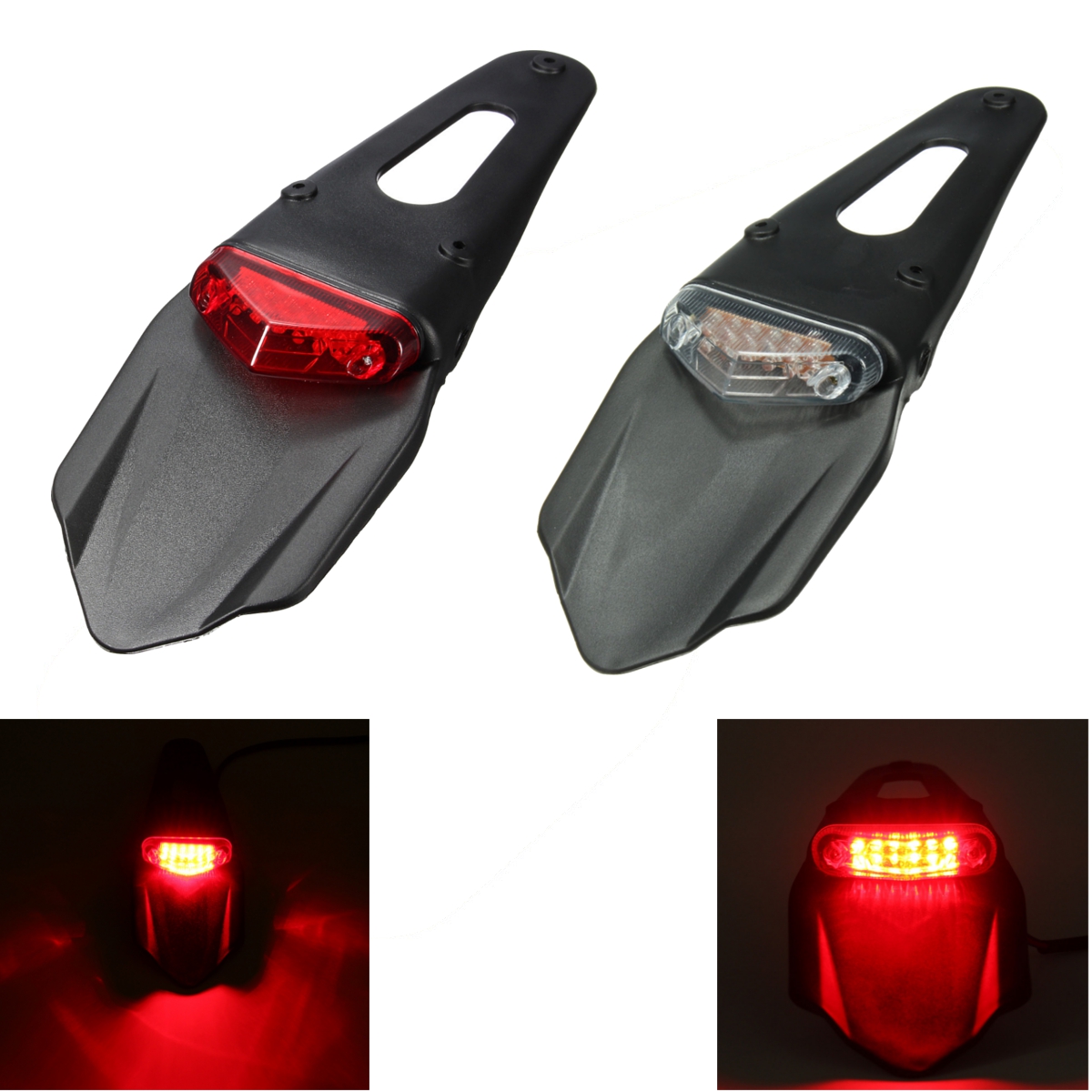 Motorcycle-Fenders-12-LED-Lamp-Stop-Break-Rear-Tail-Red-Light-Universal-1052091