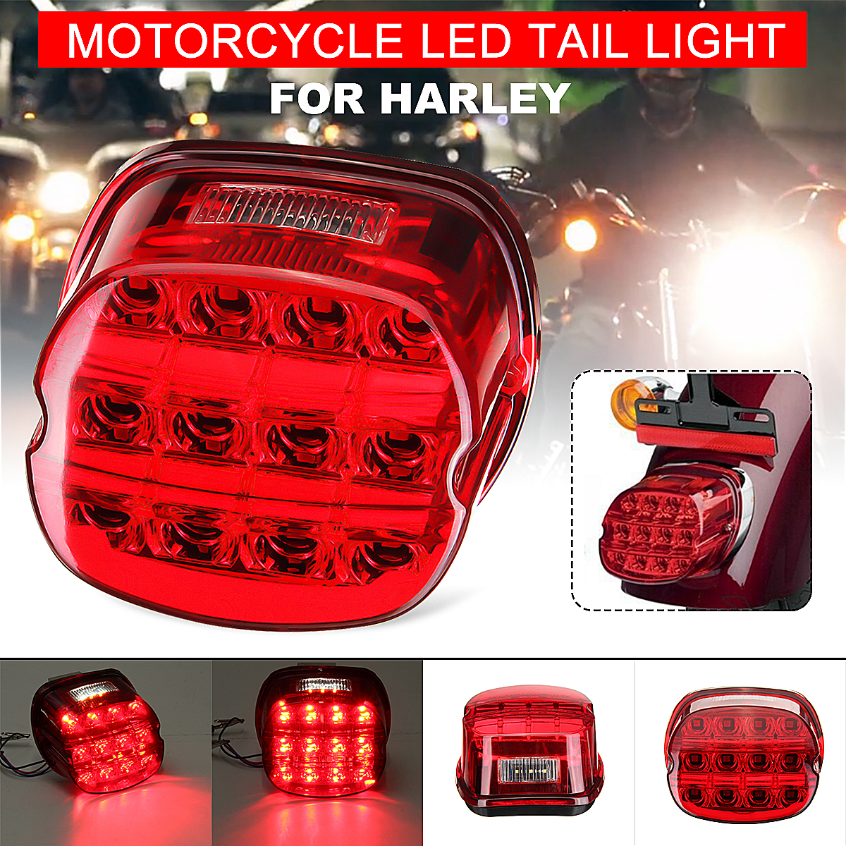 Motorcycle-LED-Rear-Tail-Brake-Light-License-Lamp-For-Harley-Davidson-Sportster-1457882