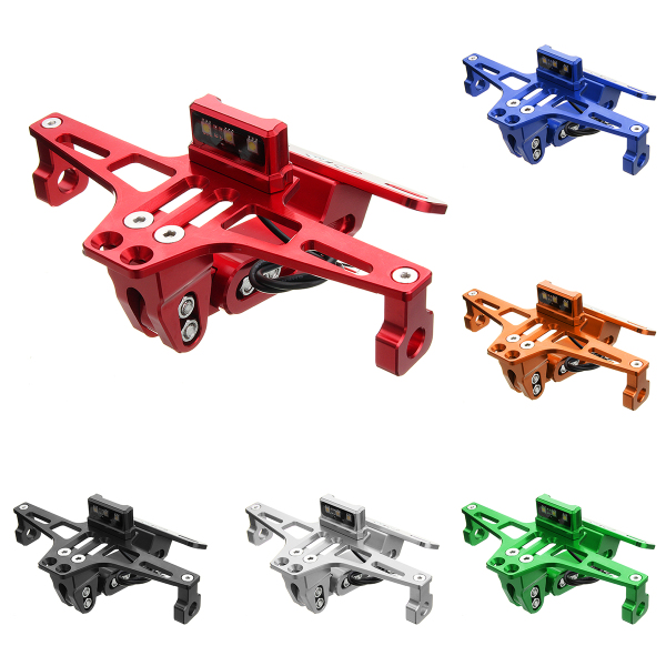 Motorcycle-License-Plate-Holder-Bracket-LED-Rear-Light-12V-CNC-Fender-For-YAMAHA-BWS-1140649