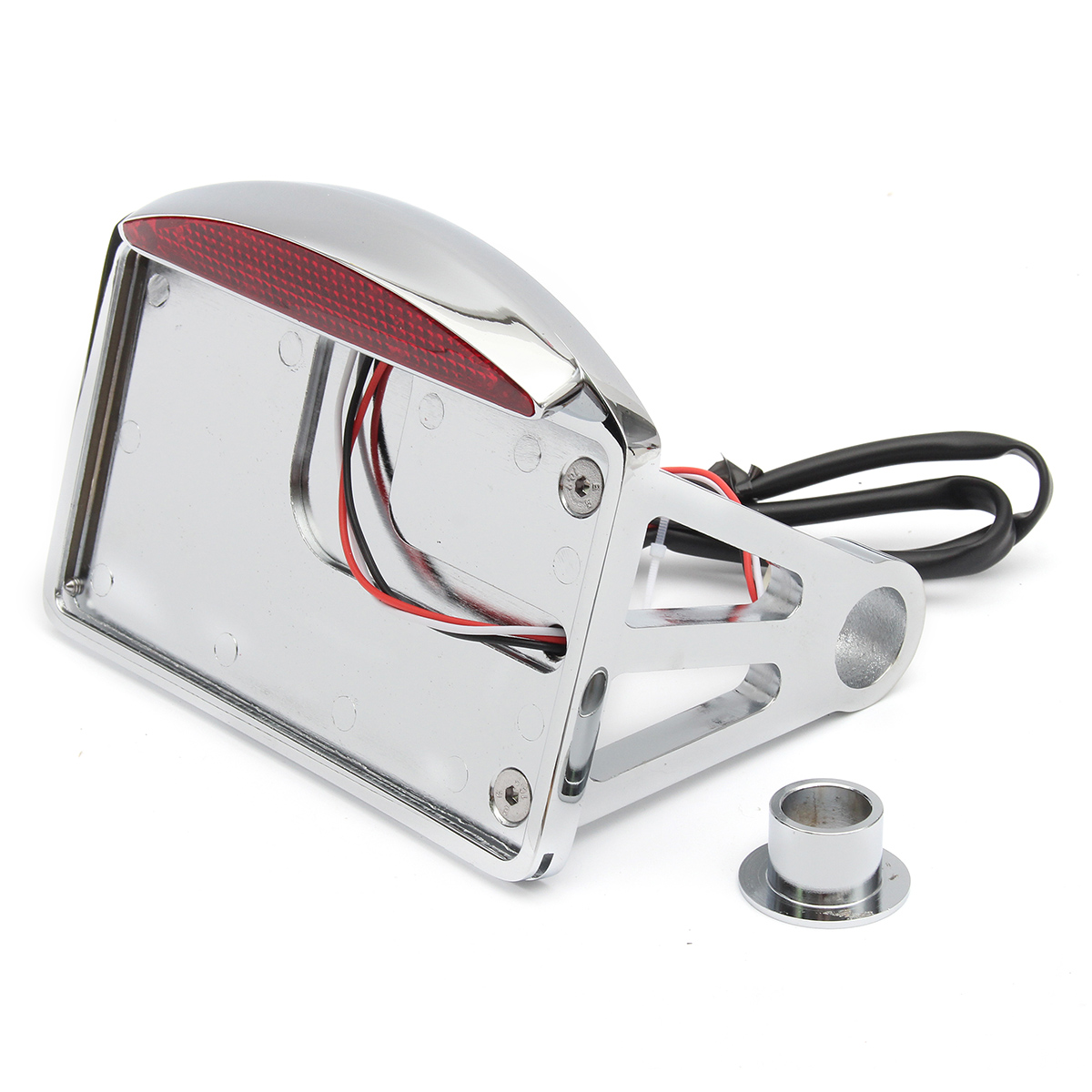 Motorcycle-License-Plate-LED-Tail-Light-Horizontal-SidE-mount-Bracket-For-Harley-1123234