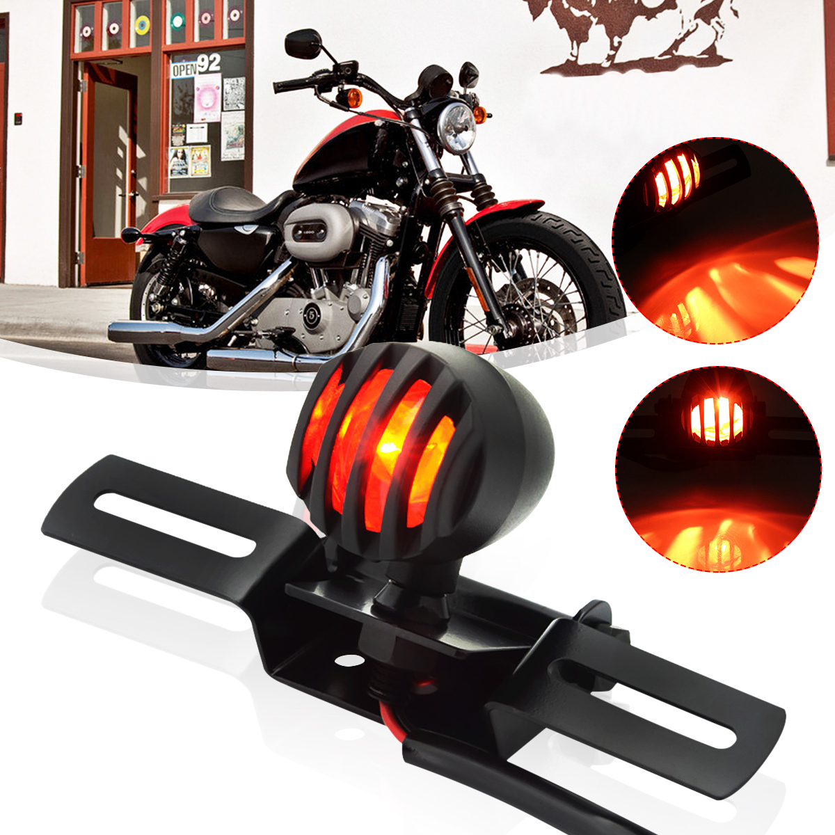 Motorcycle-Rear-Brake-Tail-Light-Bracket-For-Harley-Chopper-Bobber-964574