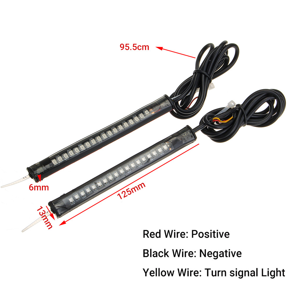 Pair-12V-LED-Motorcycle-Turn-Signal-Decoration-Lights-For-39mm-41mm-Fork-Amber--Red-1435120