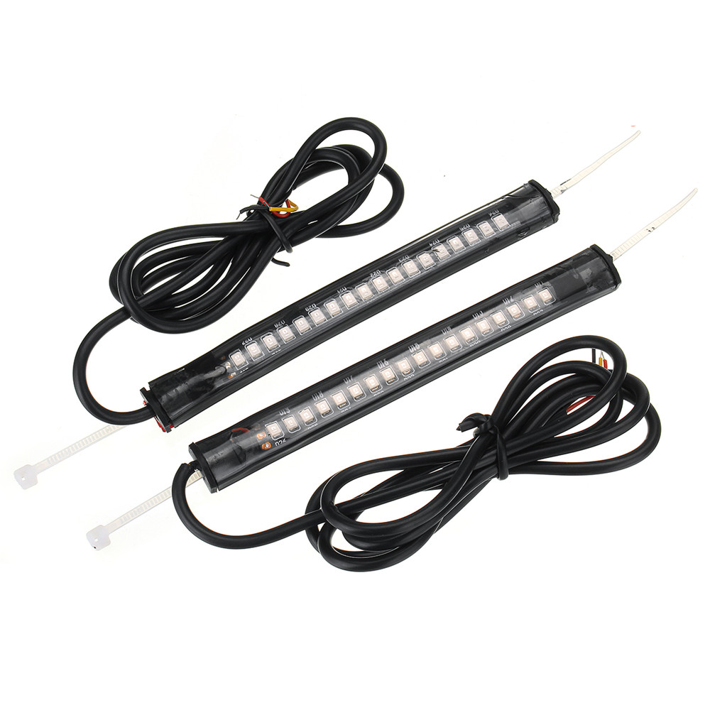 Pair-12V-LED-Motorcycle-Turn-Signal-Decoration-Lights-For-39mm-41mm-Fork-Amber--Red-1435120