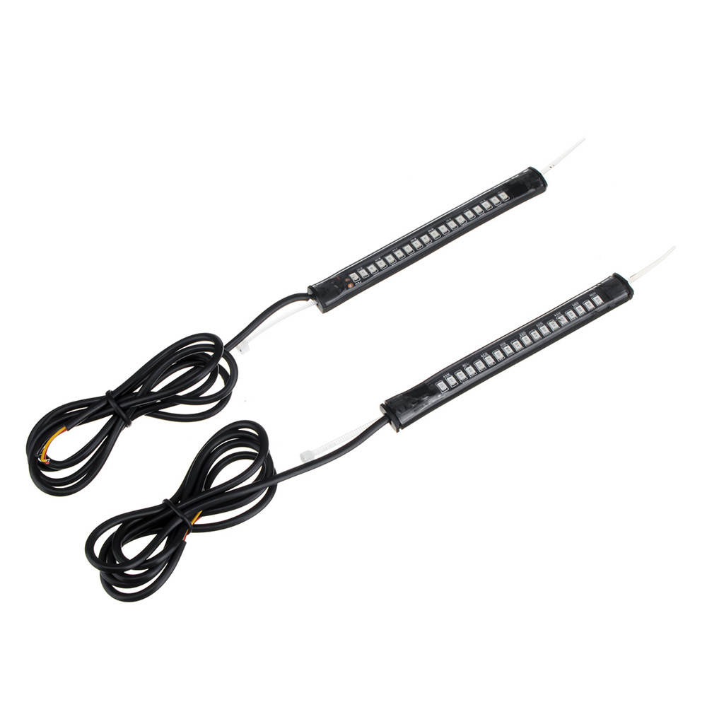 Pair-12V-LED-Motorcycle-Turn-Signal-Decoration-Lights-For-39mm-41mm-Fork-Amber--Red-1435120