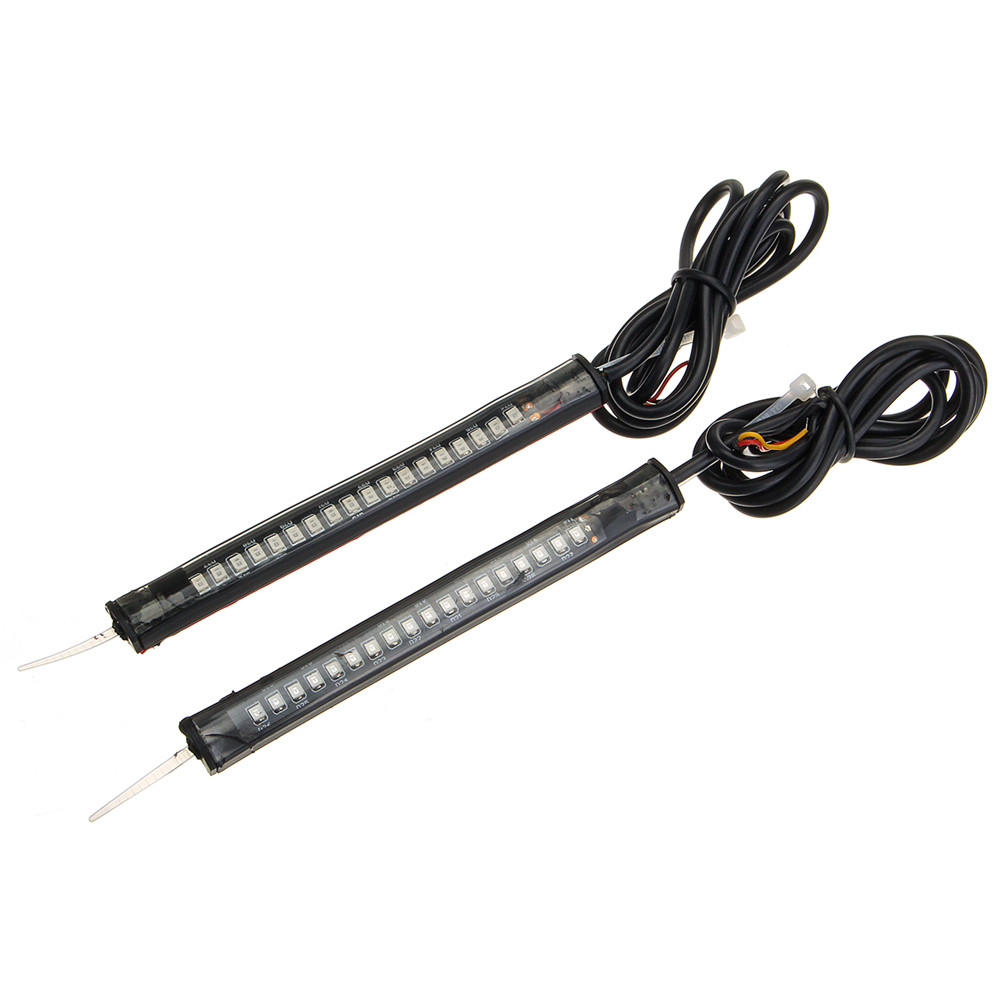 Pair-12V-LED-Motorcycle-Turn-Signal-Decoration-Lights-For-39mm-41mm-Fork-Amber--Red-1435120