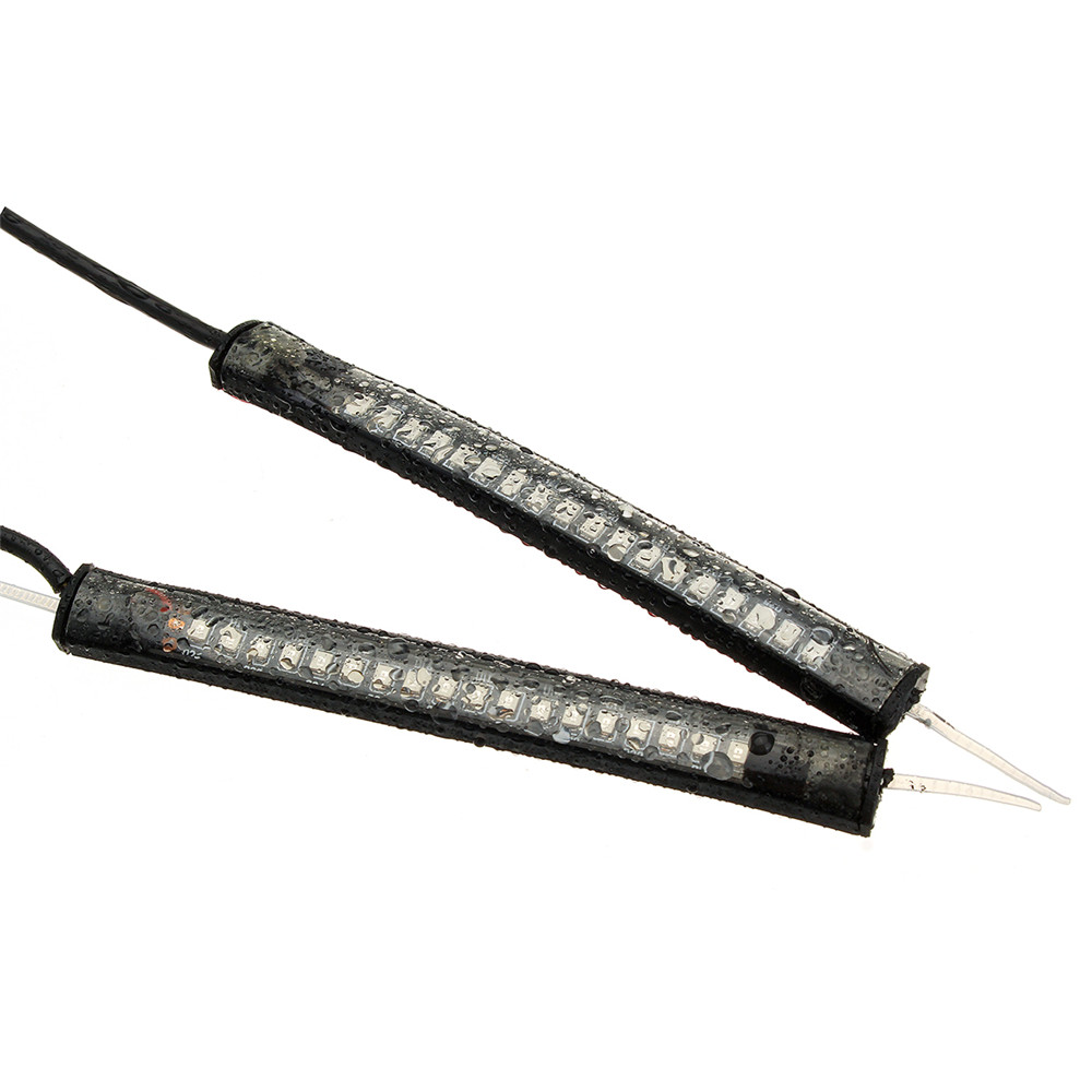 Pair-12V-LED-Motorcycle-Turn-Signal-Decoration-Lights-For-39mm-41mm-Fork-Amber--Red-1435120