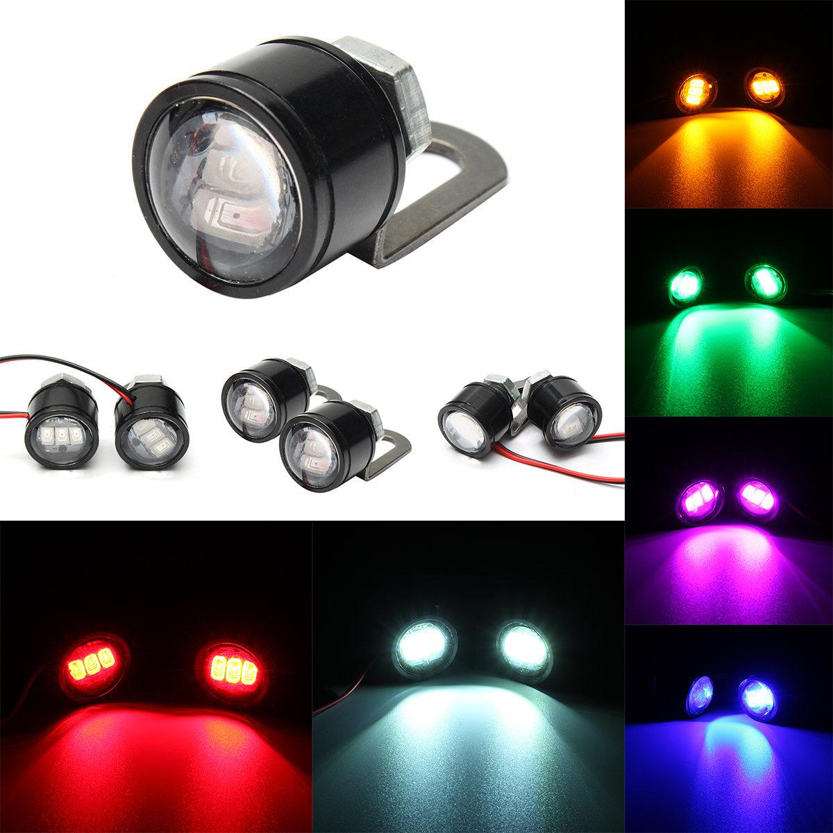 Pair-12V-Motorcycle-Mirror-Mount-Eagle-Eye-LED-Flash-Strobe-Backup-DRL-Lights-Lamp-1127241
