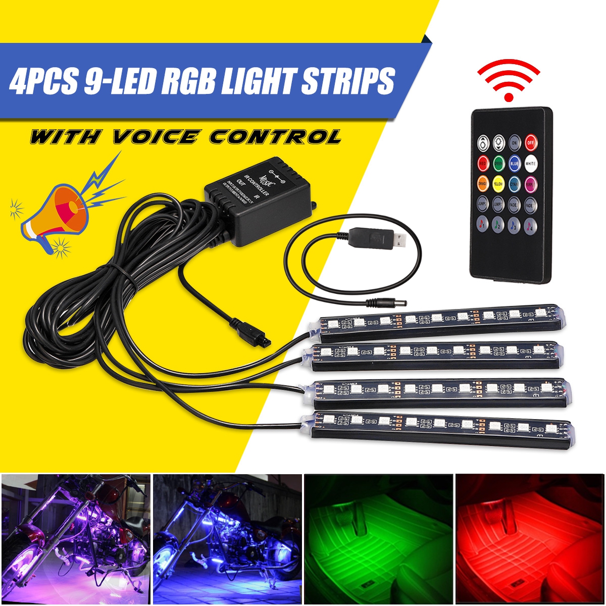 RGB-9-LED-Wireless-Remote-Voice-Control-Atmosphere-Strip-Light-USB-Motorcycle-Lamp-1356138