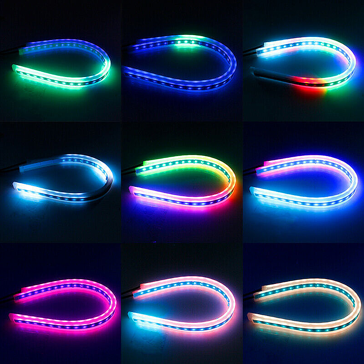 RGB-APP-Slim-Flexible-LED-DRL-Daytime-Running-Strip-Light-Headlight-Universal-1788846