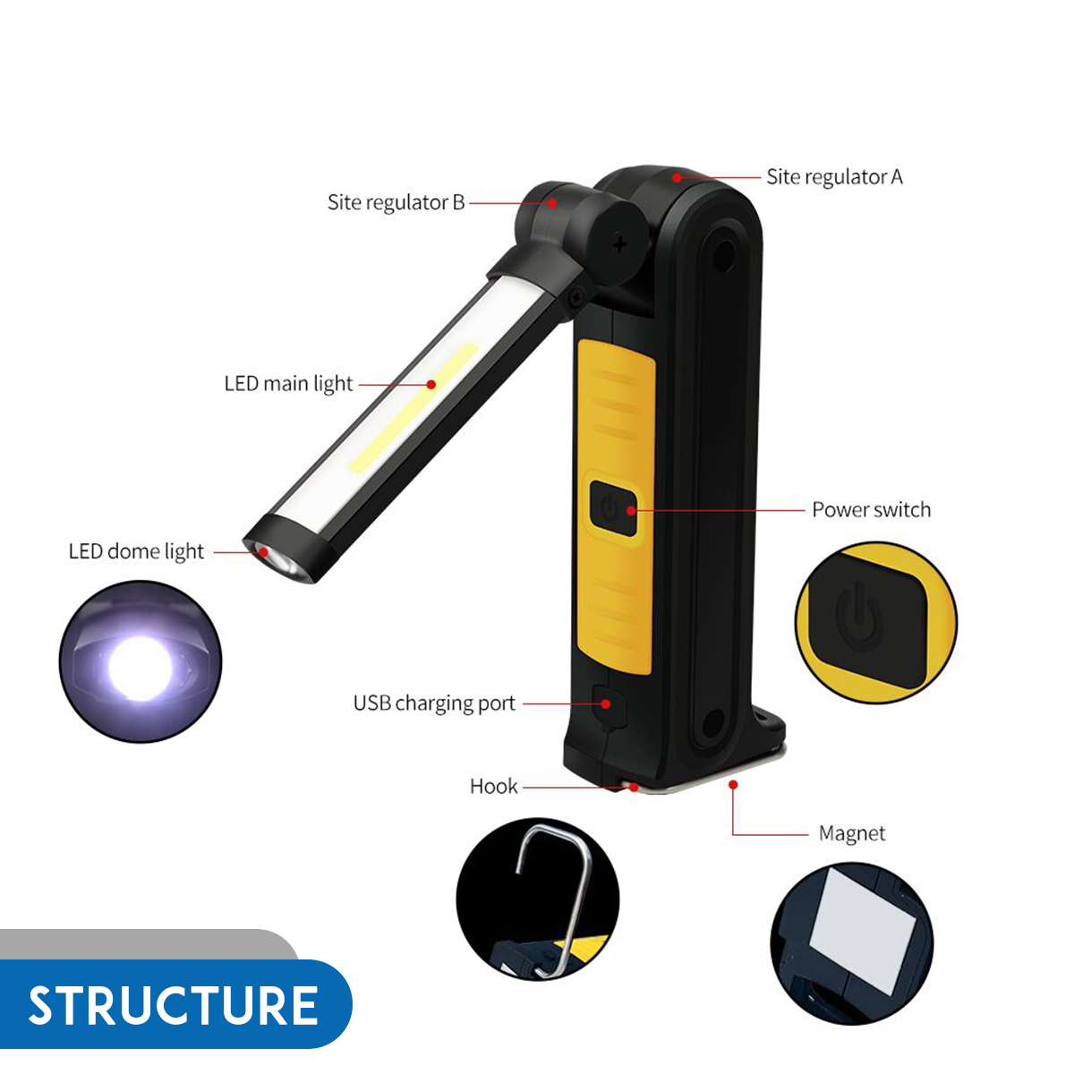 Rechargeable-COB-LED-Slim-Work-Light-Flashlight-Inspect-Folding-Lamp-1514884