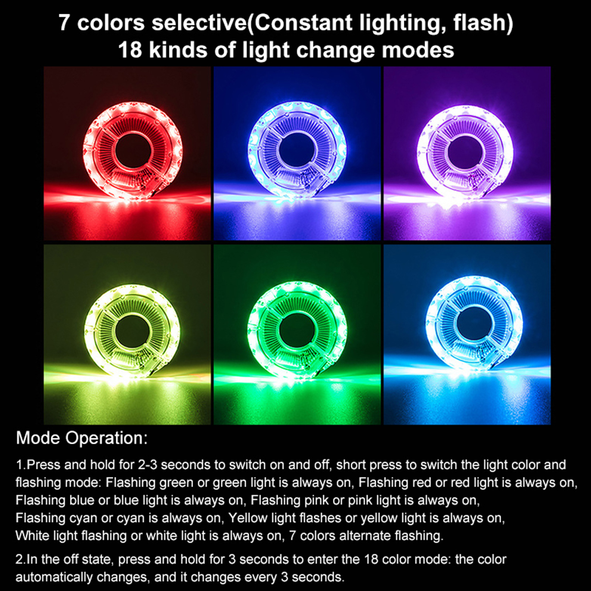 USB-18-Modes-LED-Bicycle-Cycling-Wheel-Hub-Light-7-Color-Waterproof-Bike-Lamp-1695830