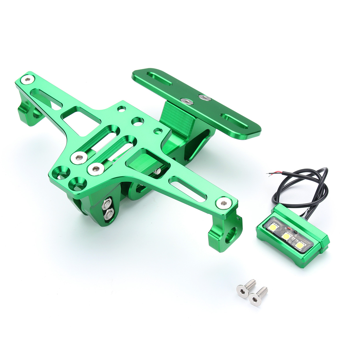 Universal-CNC-Motorcycle-Alloy-License-Number-Plate-Holder-Bracket-LED-Lights-1164817