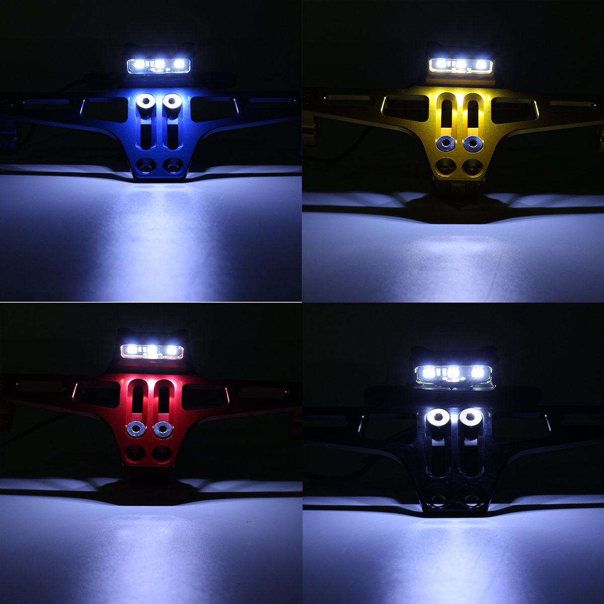 Universal-CNC-Motorcycle-Alloy-License-Number-Plate-Holder-Bracket-LED-Lights-1164817
