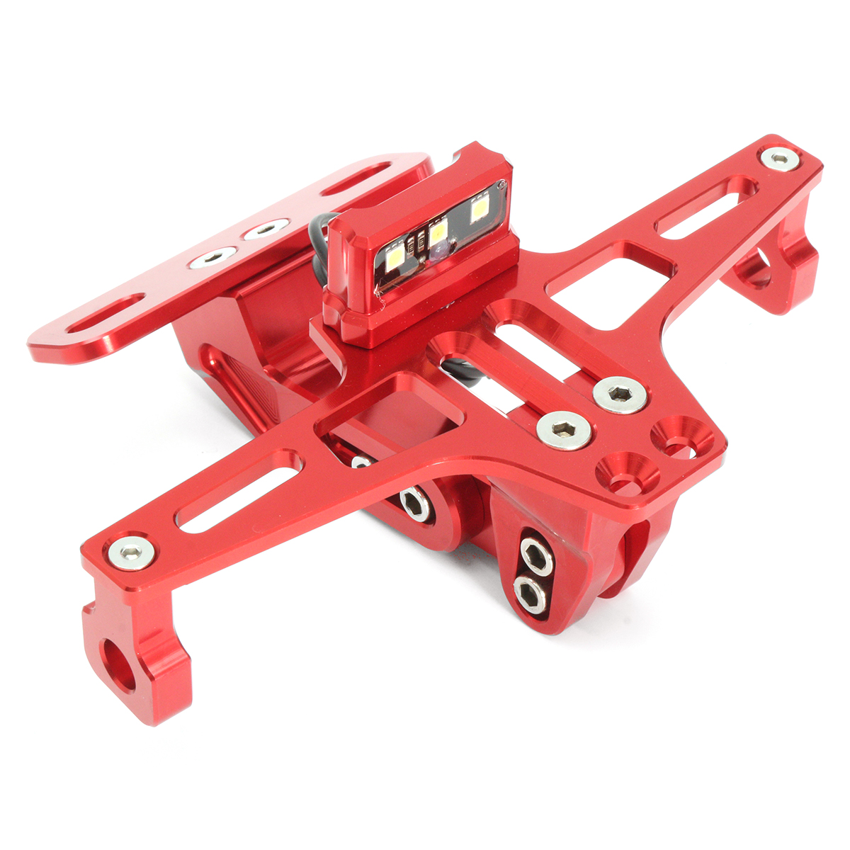 Universal-CNC-Motorcycle-Alloy-License-Number-Plate-Holder-Bracket-LED-Lights-1164817
