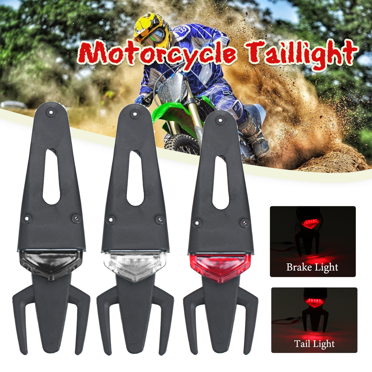 Universal-Motorcycle-Dirt-Bike-ATV-Fender-5-LED-Brake-Stop-Rear-Tail-Light-1573733