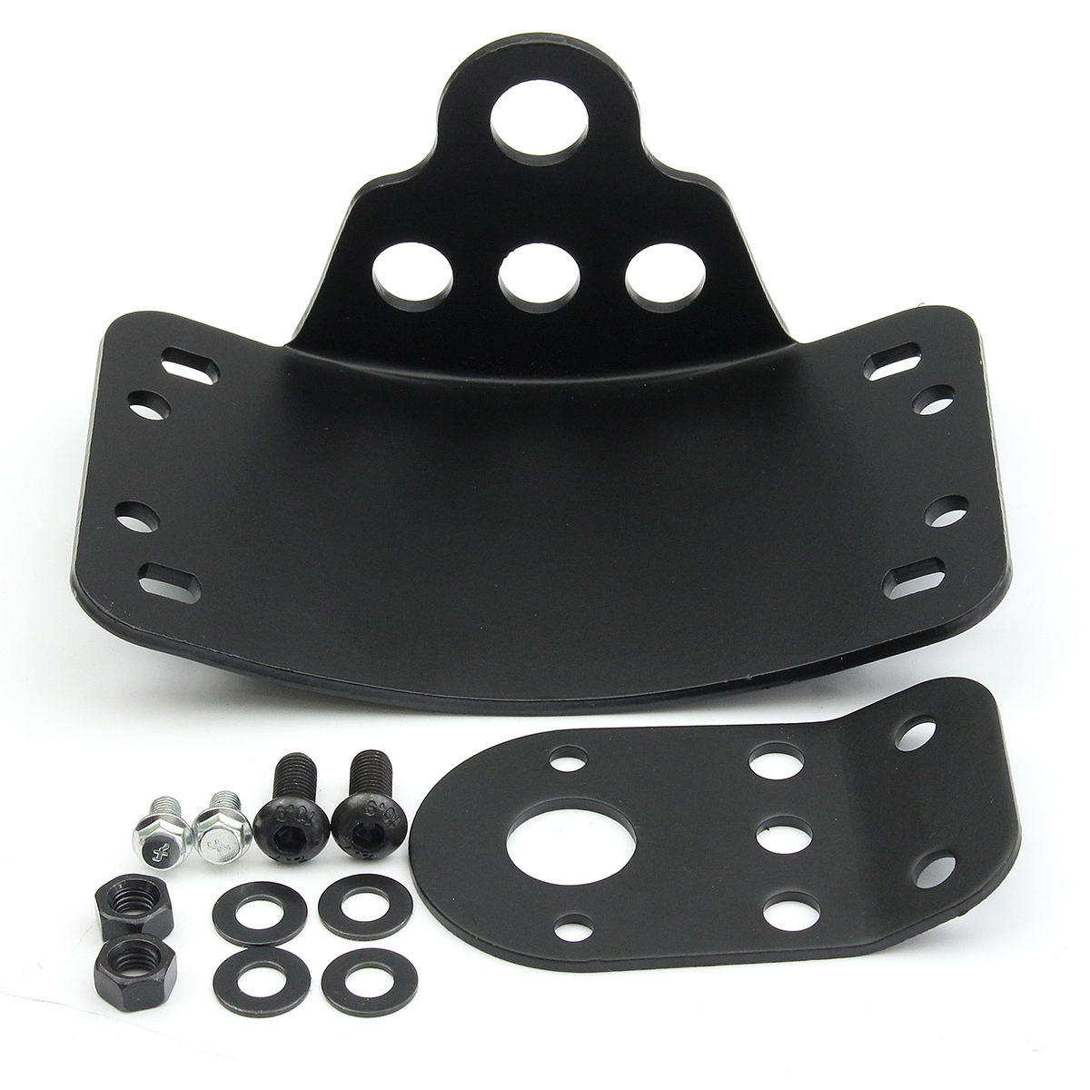 Vertical-Side-Mount-Tail-Light-License-Plate-Bracket-For-Harley-Chopper-Black-1194224