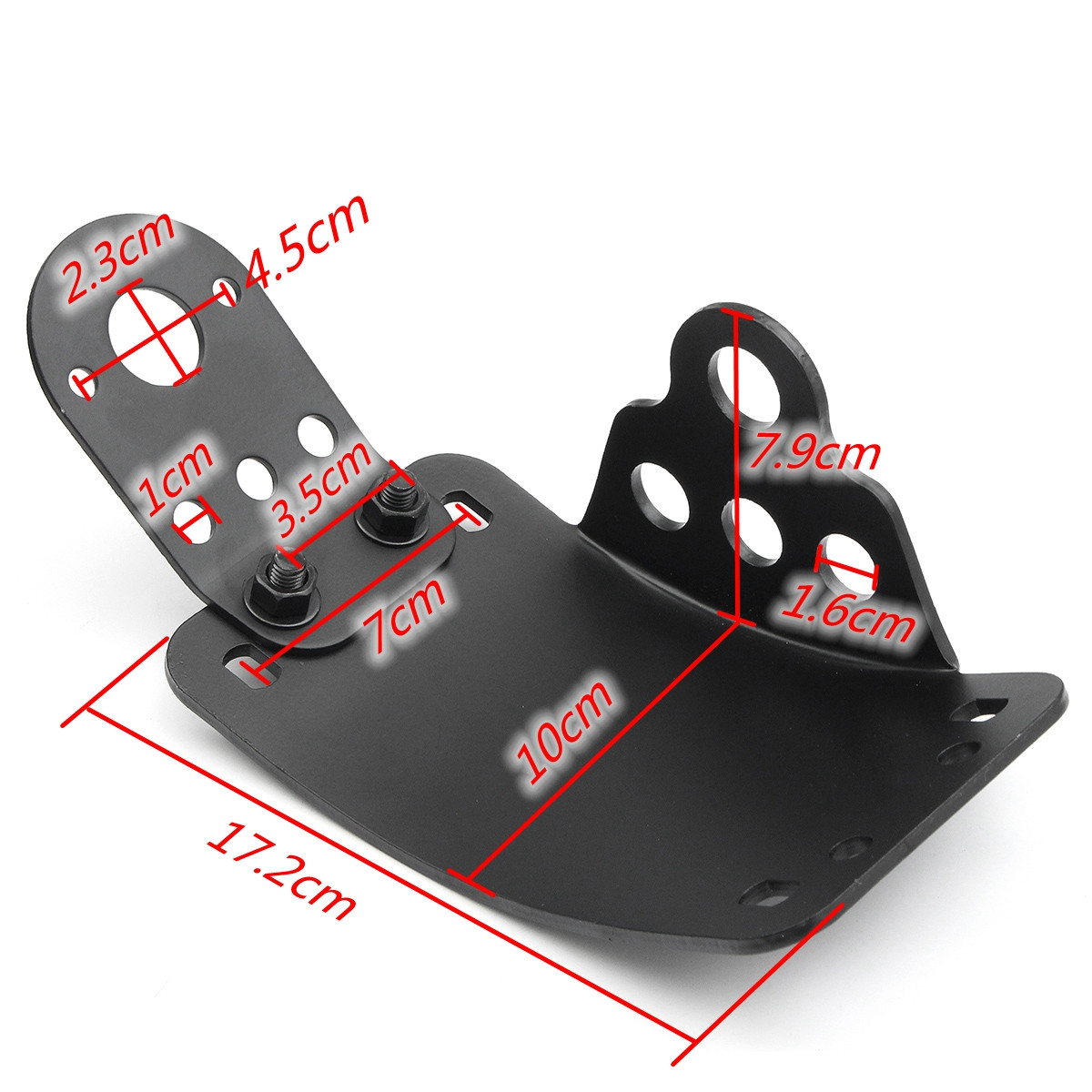 Vertical-Side-Mount-Tail-Light-License-Plate-Bracket-For-Harley-Chopper-Black-1194224
