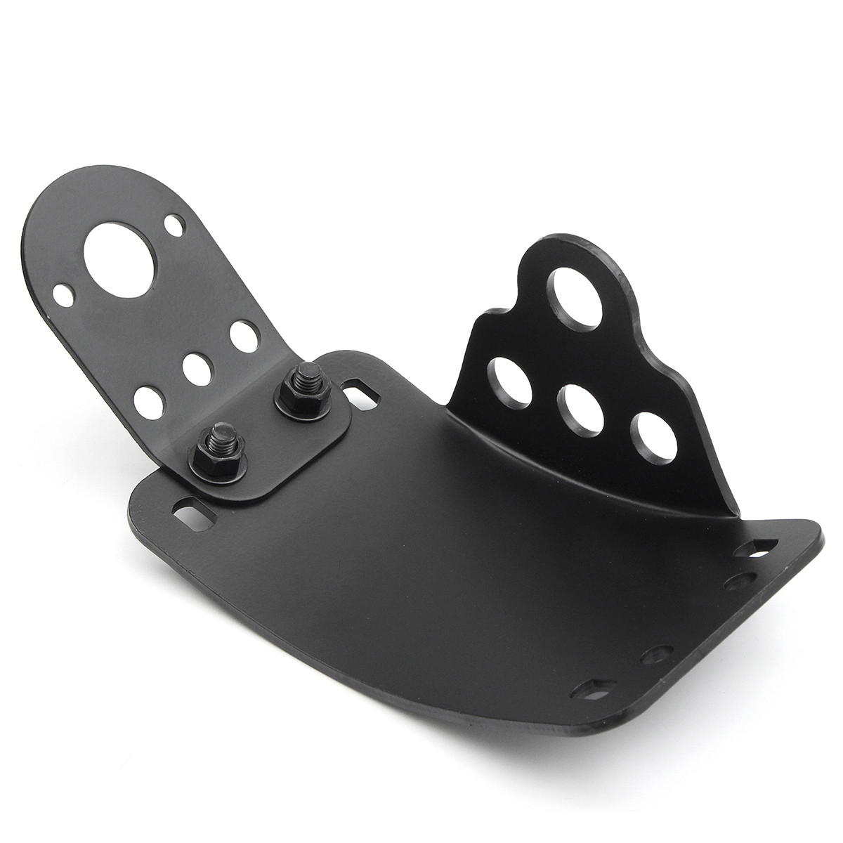 Vertical-Side-Mount-Tail-Light-License-Plate-Bracket-For-Harley-Chopper-Black-1194224
