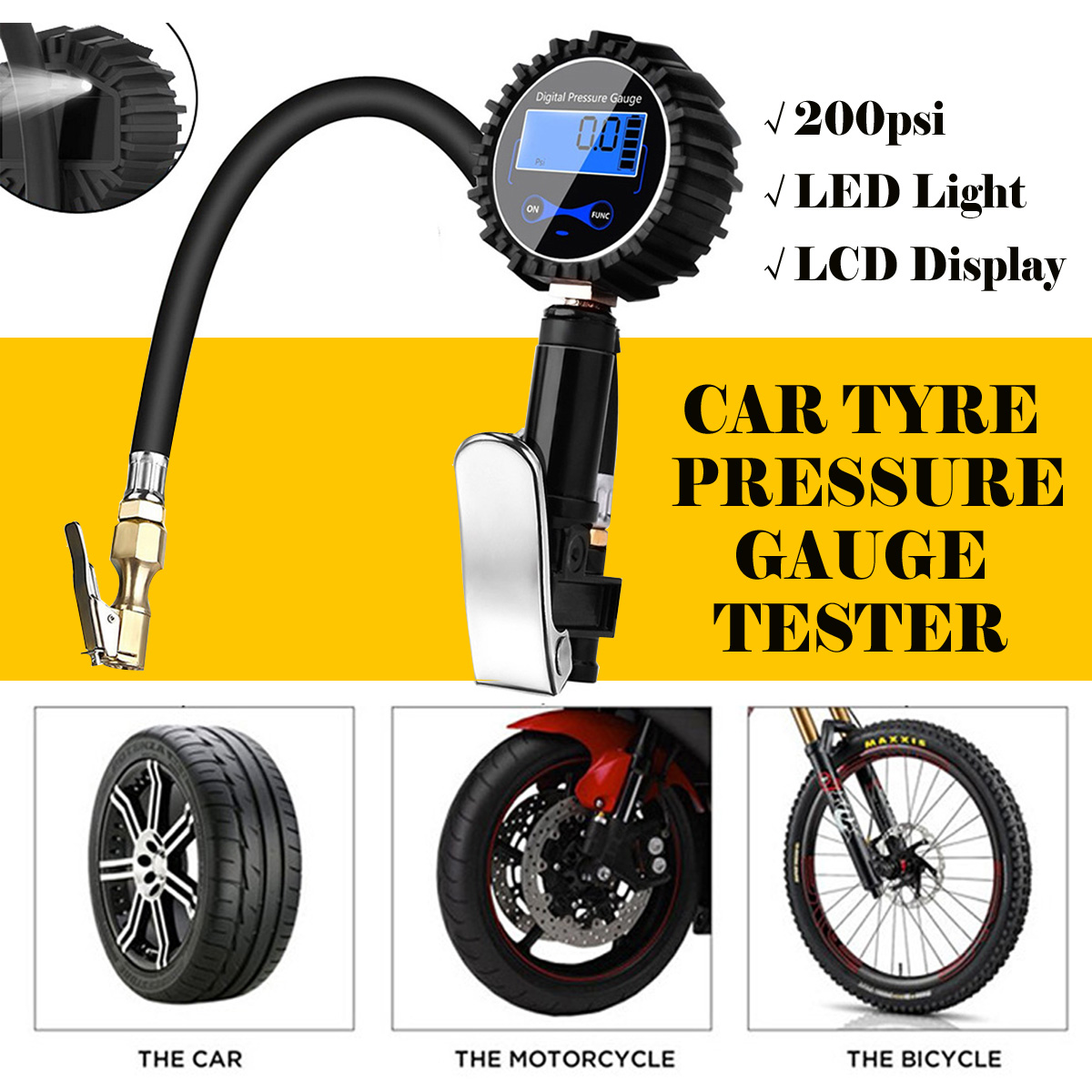 200Psi-LCD-Display-Digital-Tyre-Tire-Air-Pressure-Gauge-Manometer-Car-Truck-Bike-1613953