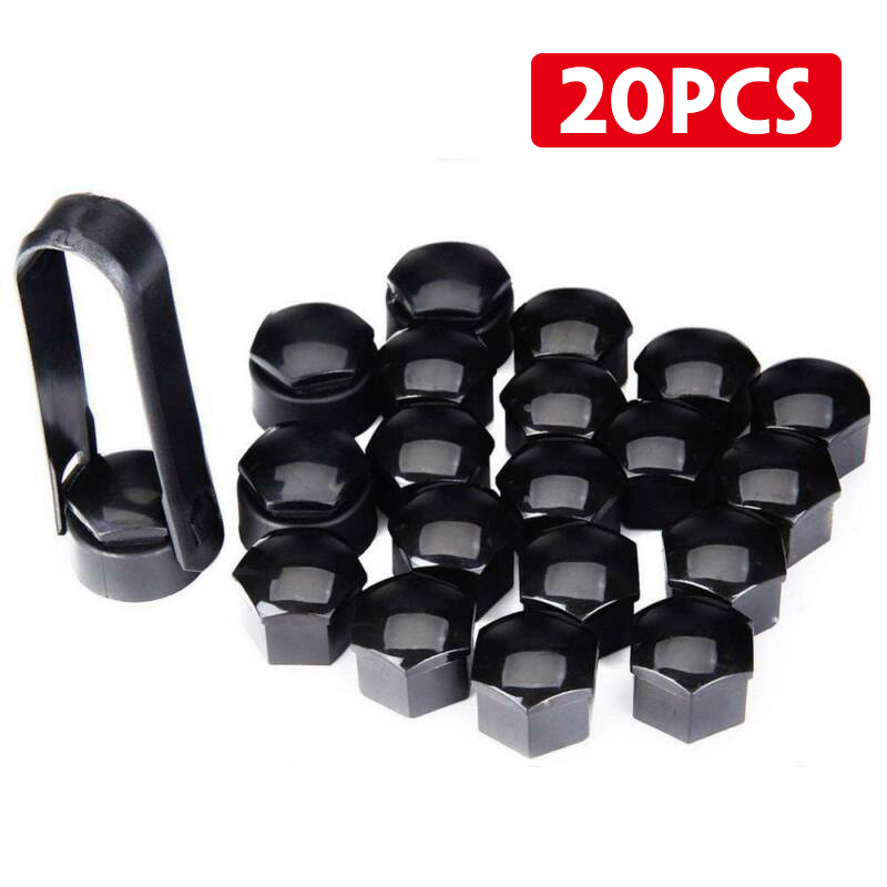 20PCS-17mm-Universal-Wheel-Bolt-Nut-Bolt-Head-Black-Covers-1710985
