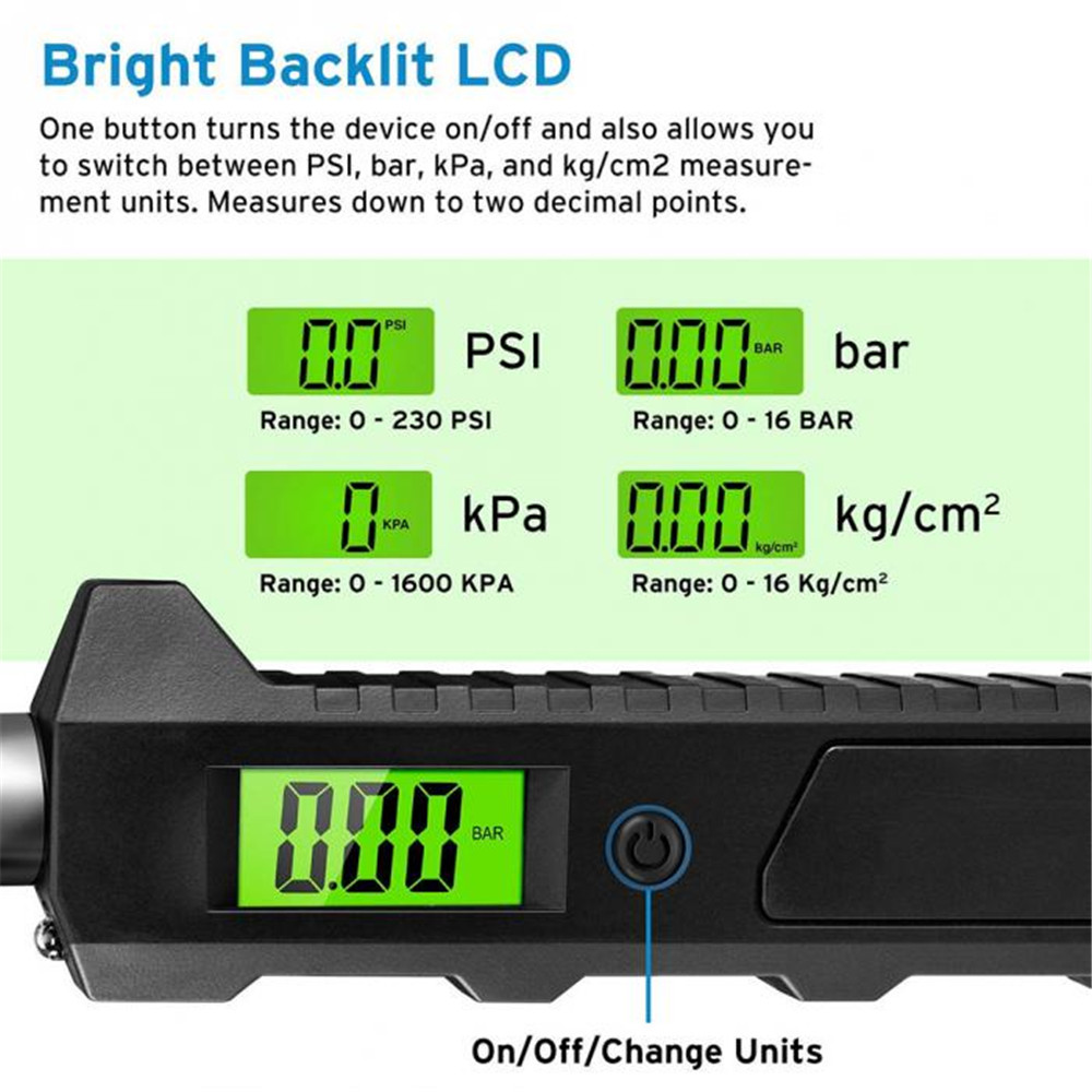 230PSI-Digital-Dual-Head-Valves-Pressure-Gauge-Air-Tire-Inflator-Swivel-Chuck-Compressor-Metal-With--1606125