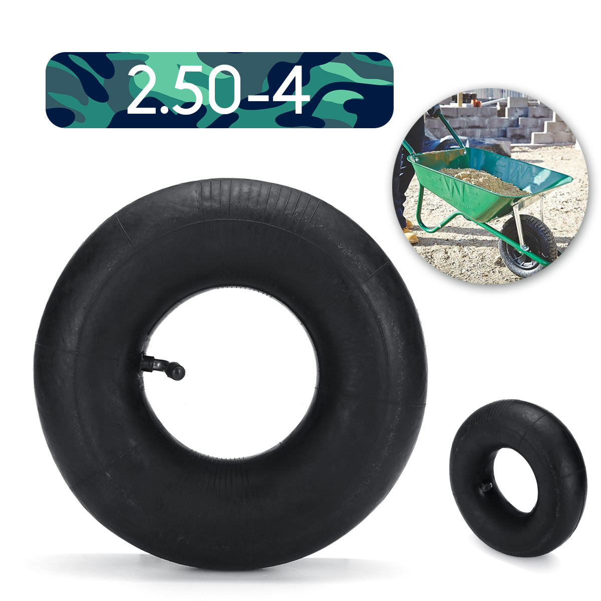 250-4-Inner-Tube-For-Pneumatic-Wheel-Suit-For-8inch-Trolley-Wheels-Bent-Valve-air-1421781