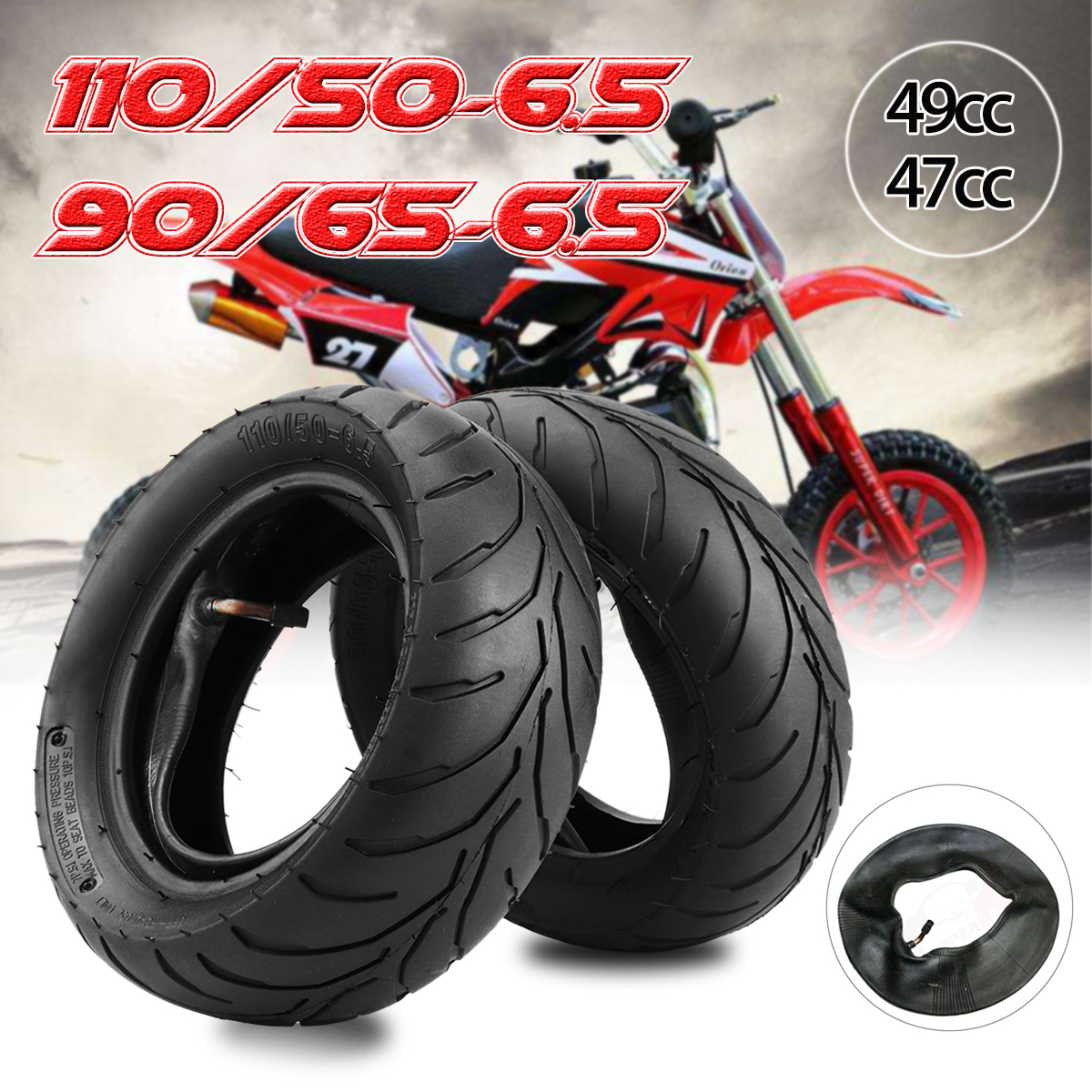 47cc-49cc-Mini-Pocket-Bike-Tire--Inner-Tube-11050-65-9065-65-FrontRear-1345622