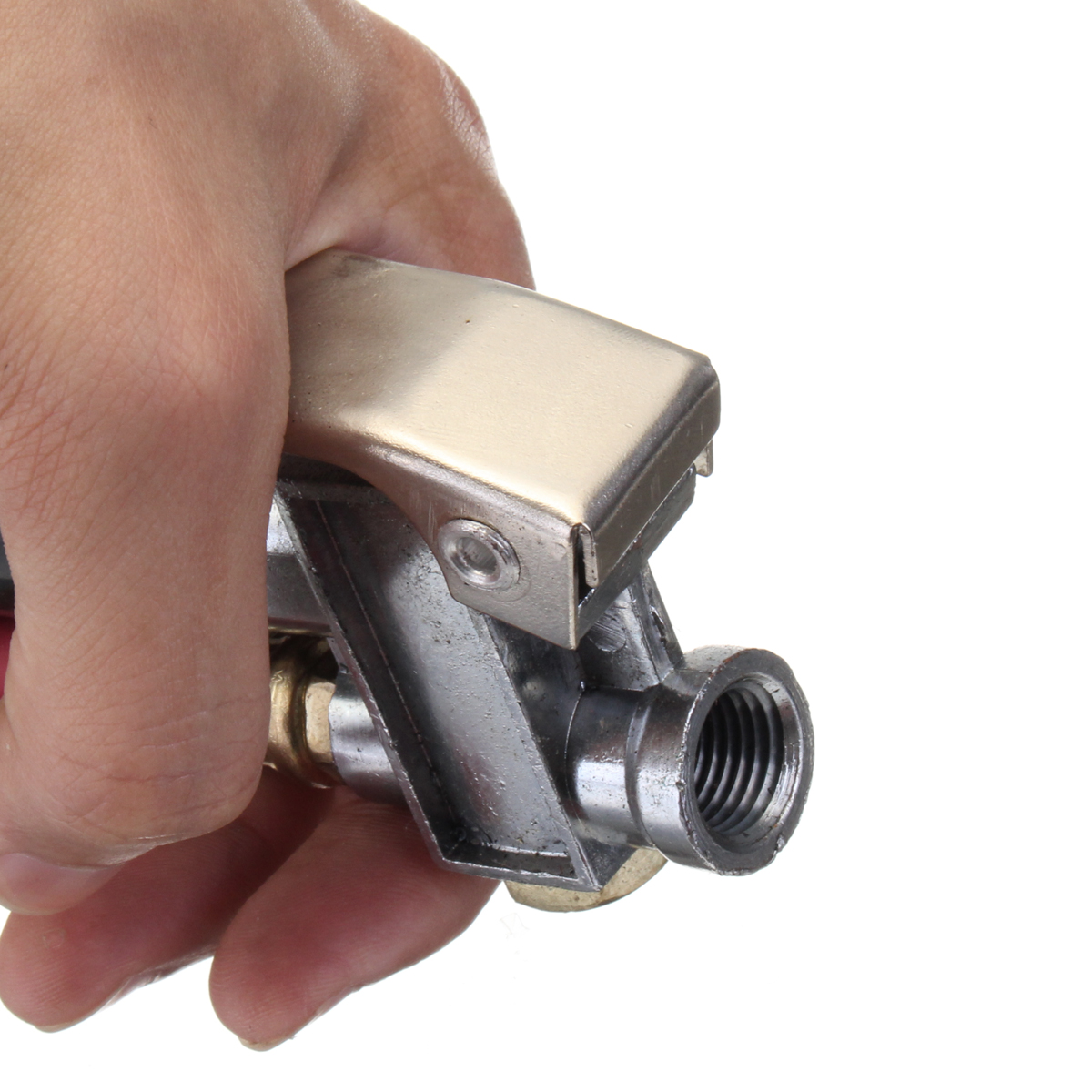 Air-Tire-Pressure-Filler-Fill-Inflator-Gauge-Dual-Chuck-Air-Compressor-Hose-1268084
