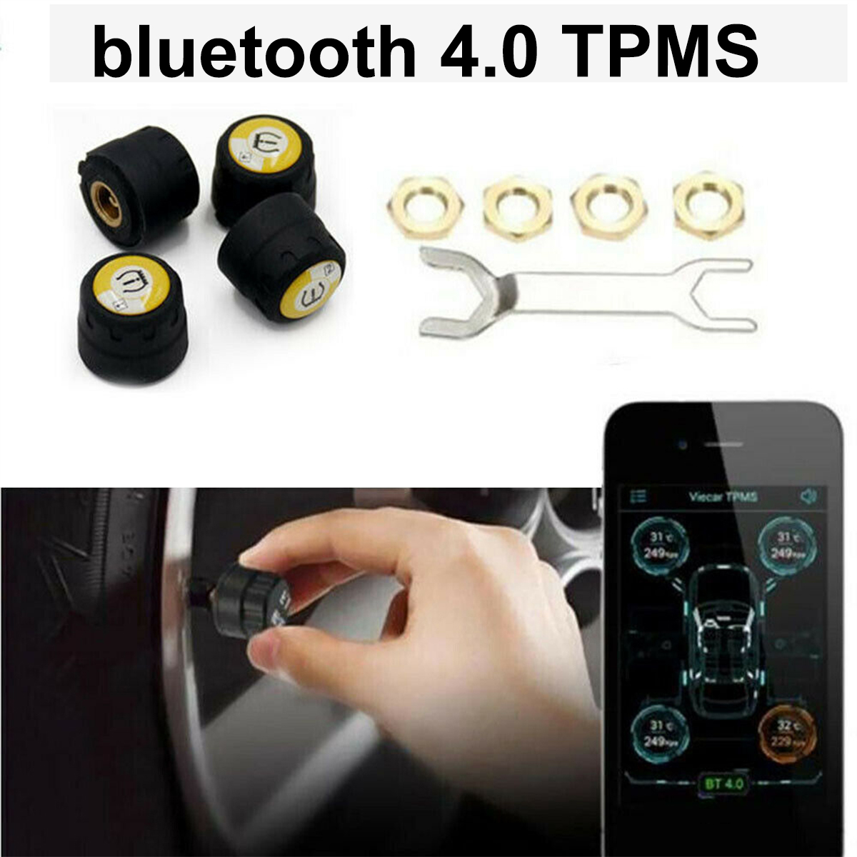 TPMS-Wireless-bluetooth-40-Car-Tire-Pressure-Monitor-4-Outer-Sensor-1624454