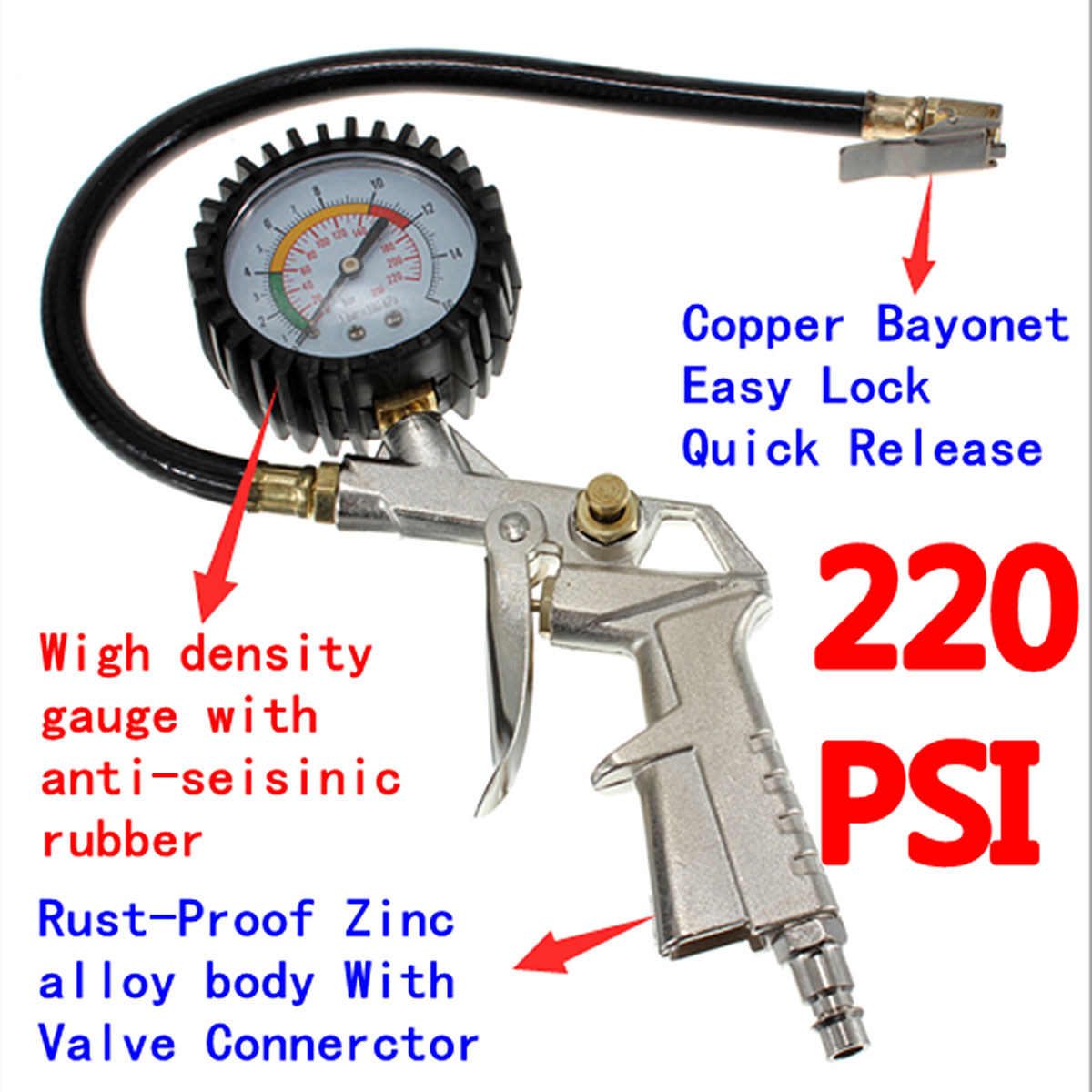 Tire-Inflator-Dial-Pressure-Gauge-Air-Compressor-For-Car-Motorcycle-Truck-Bike-54082