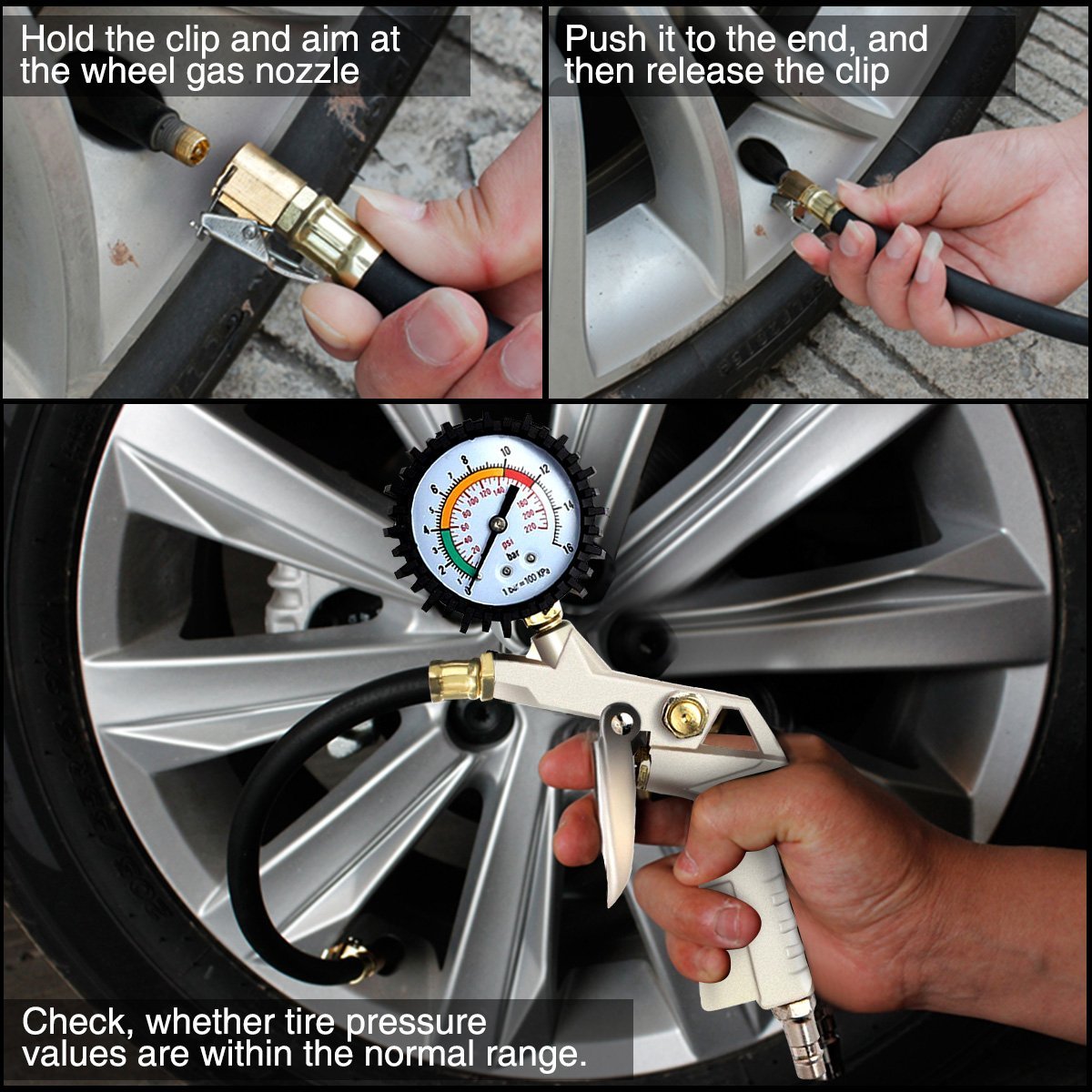 Tire-Inflator-Dial-Pressure-Gauge-Air-Compressor-For-Car-Motorcycle-Truck-Bike-54082